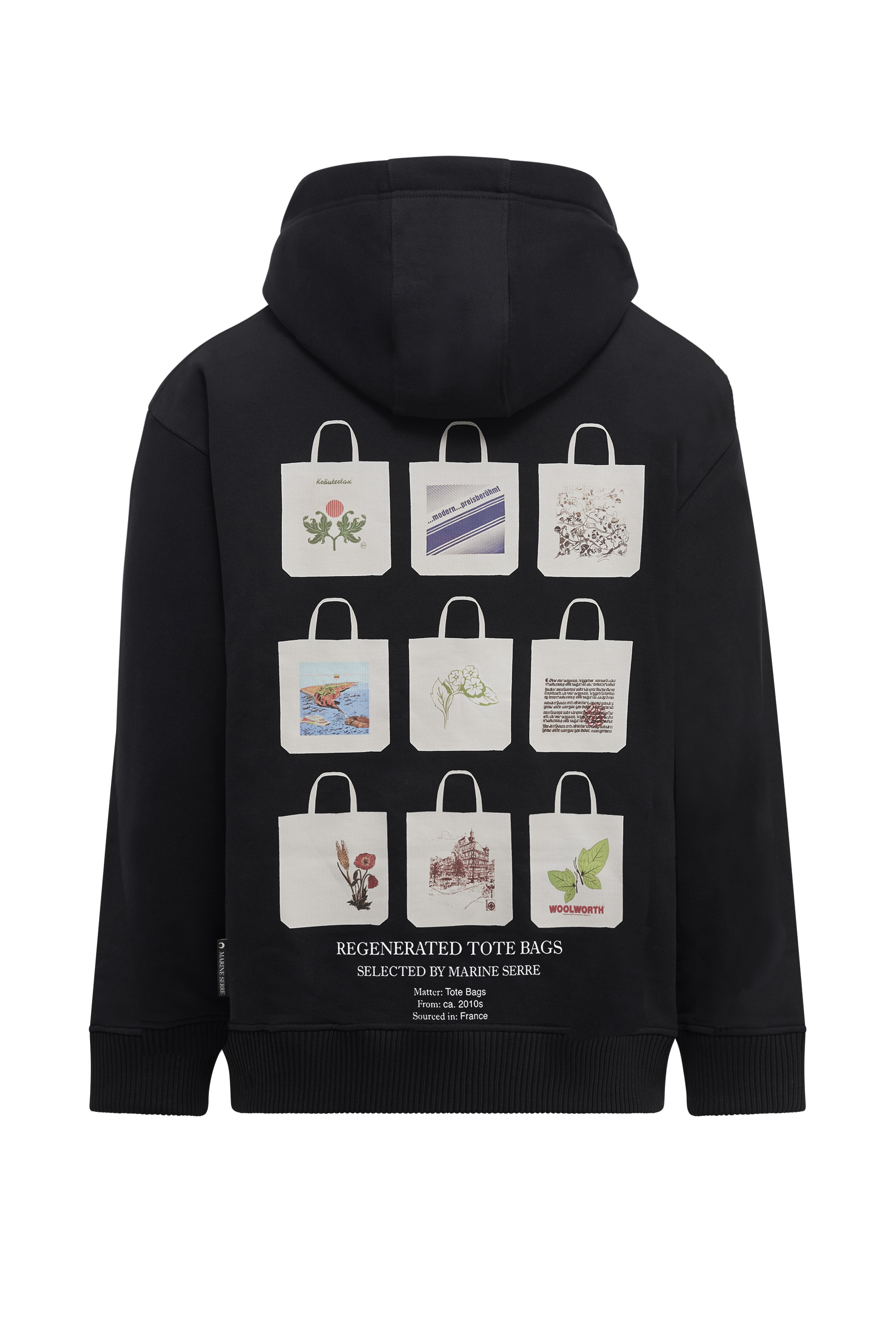 Tote bag logo print organic fleece hoodie - 2