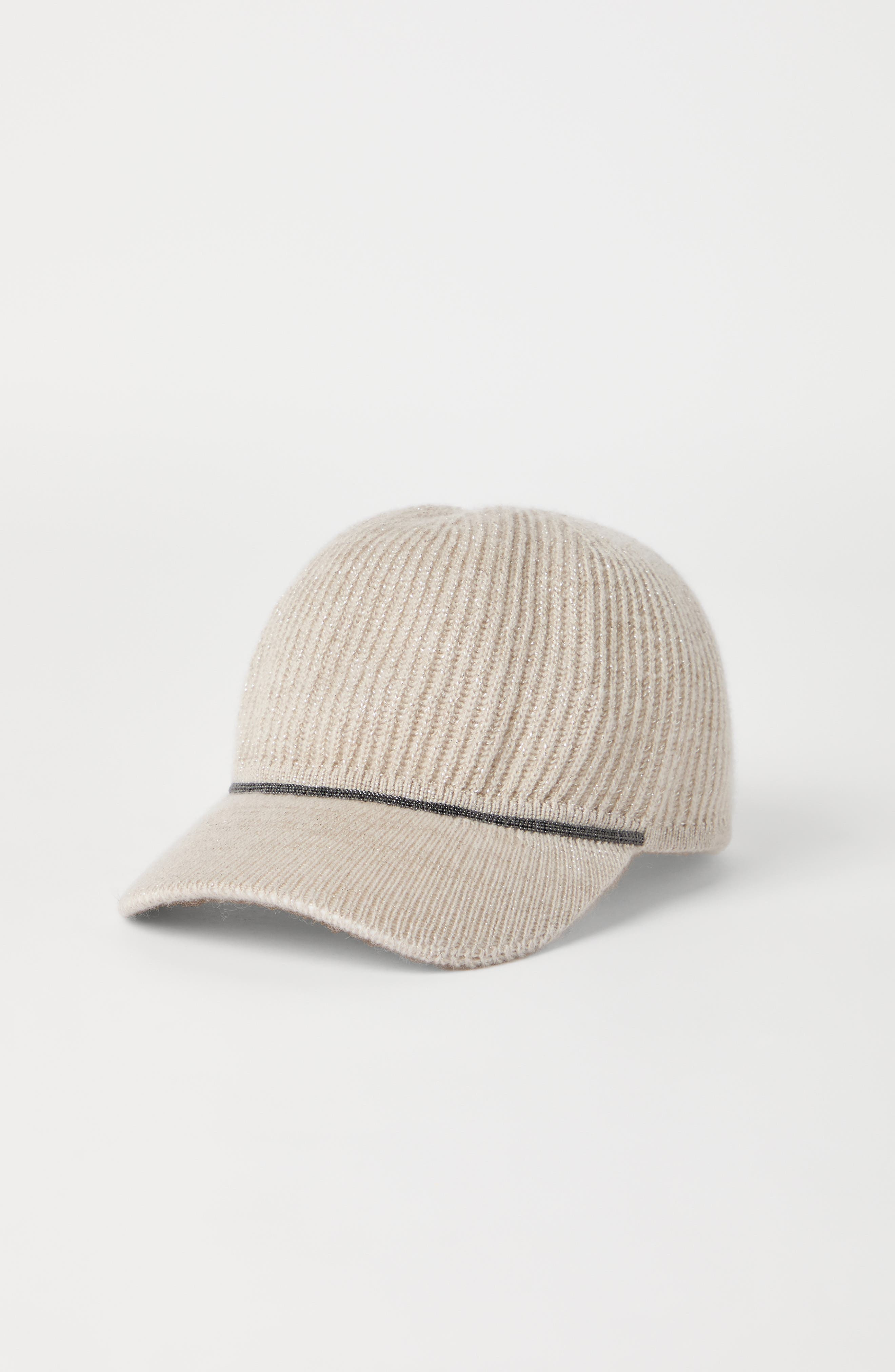 Brunello Cucinelli Sparkling baseball cap with monili in Cool Beige at Nordstrom - 2