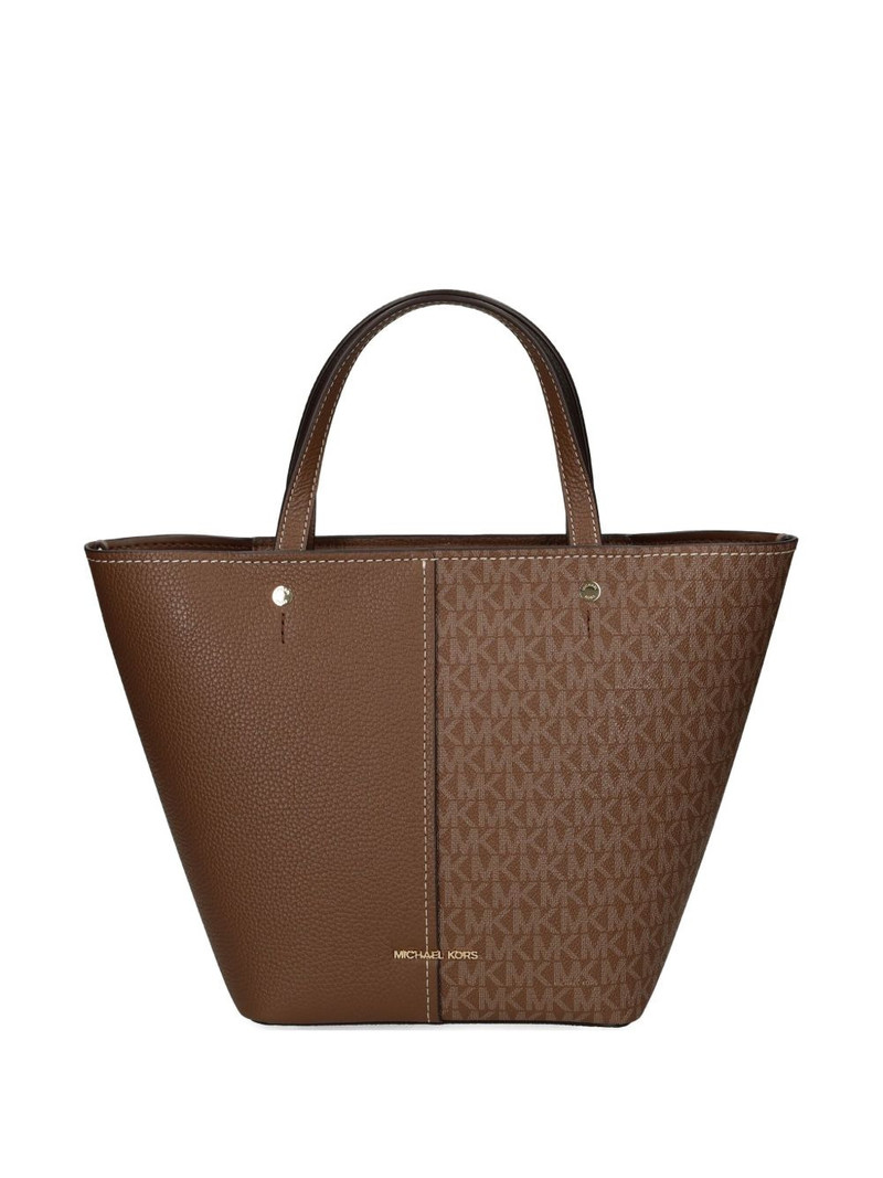 monogram panel tote bag 1