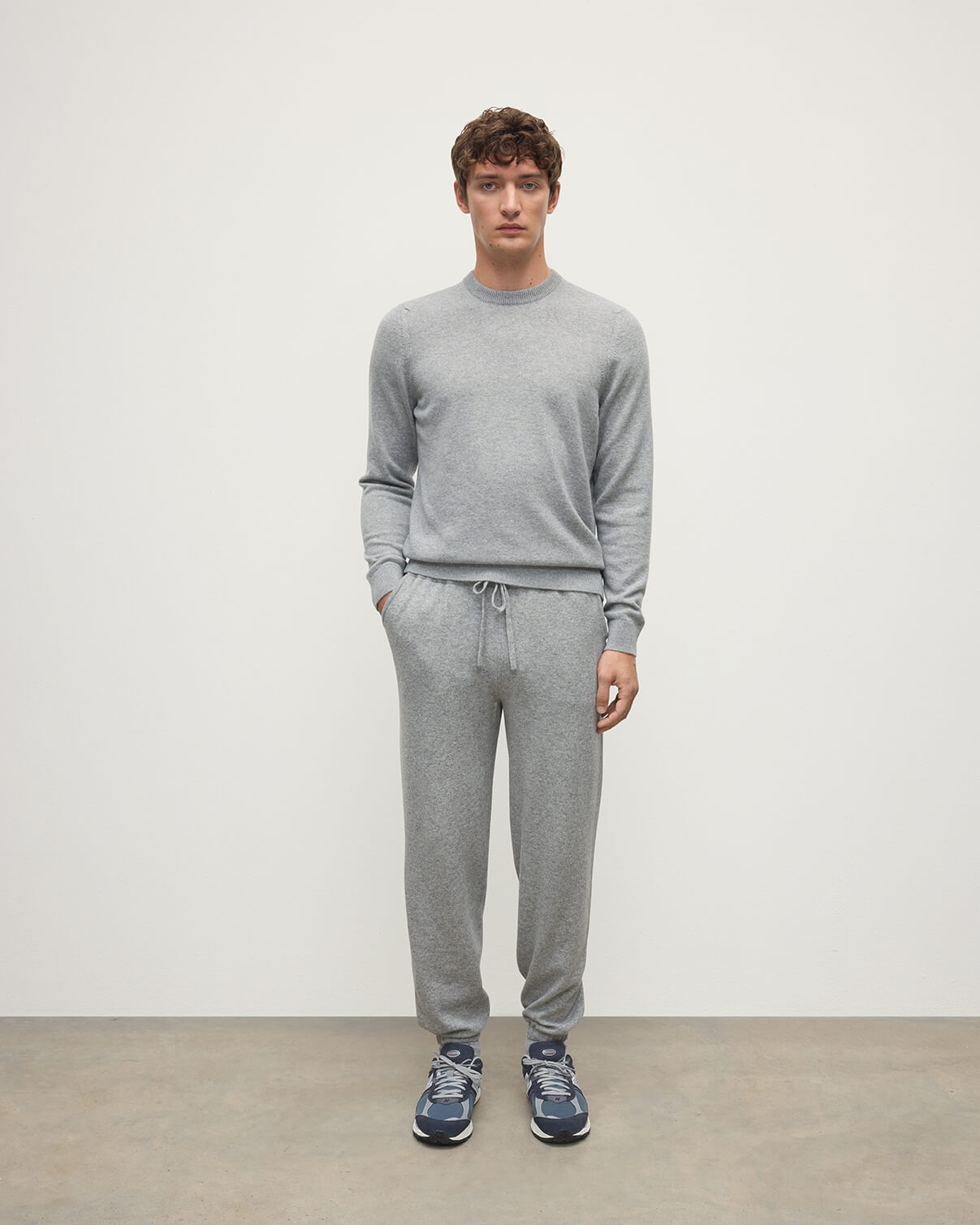 Tapered Cashmere Grey Joggers - 2