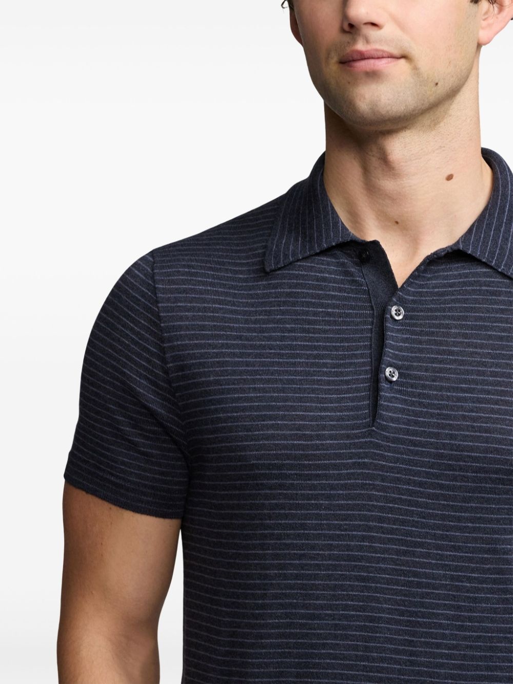 stripe-print polo shirt - 5