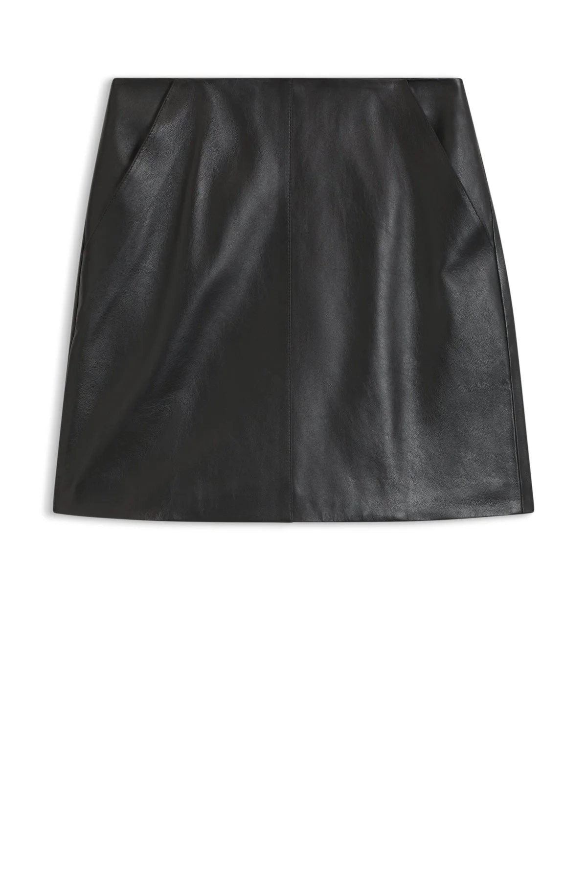 NAPPA-LEATHER SKIRT WITH FRONT SEAM - 1