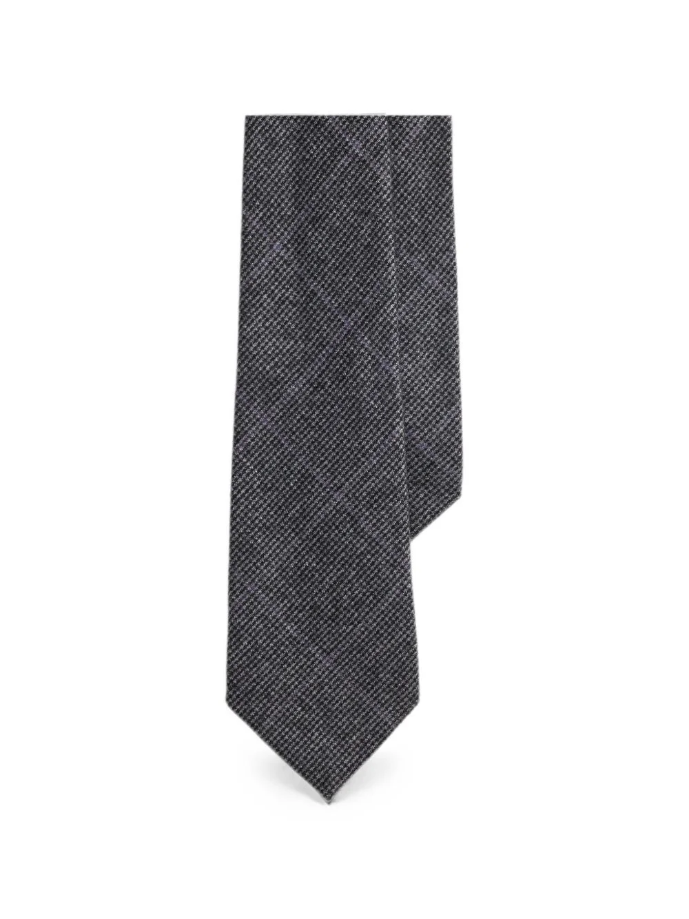 check wool-blend tie - 1