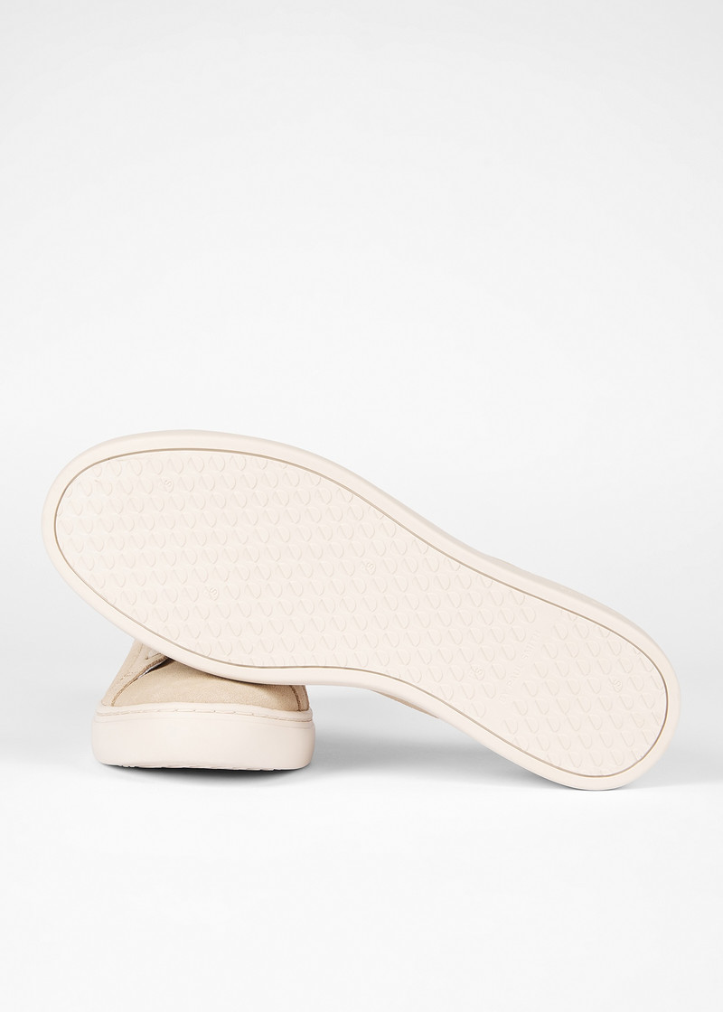 Paul Smith Ecru Suede 'Rex' Embroidery Trainers outlook