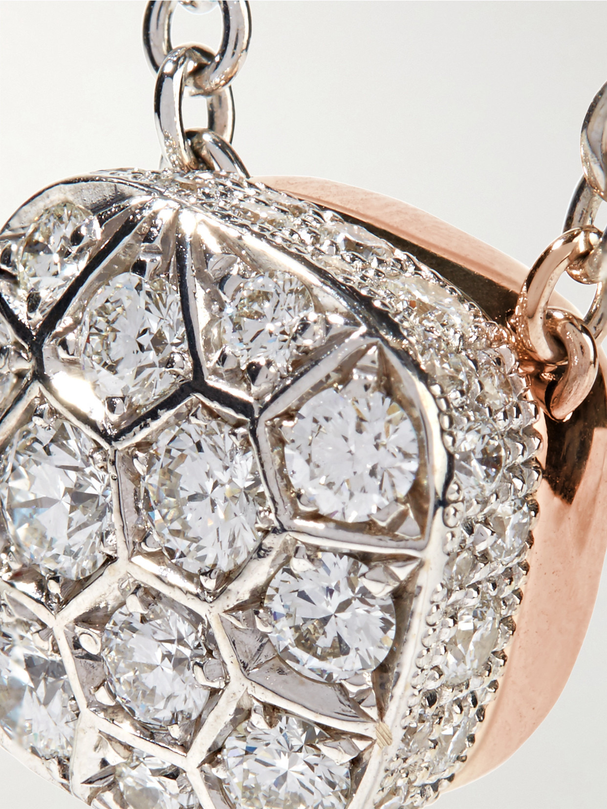 Nudo Solitaire 18-karat White And Rose Gold Diamond Necklace - 4