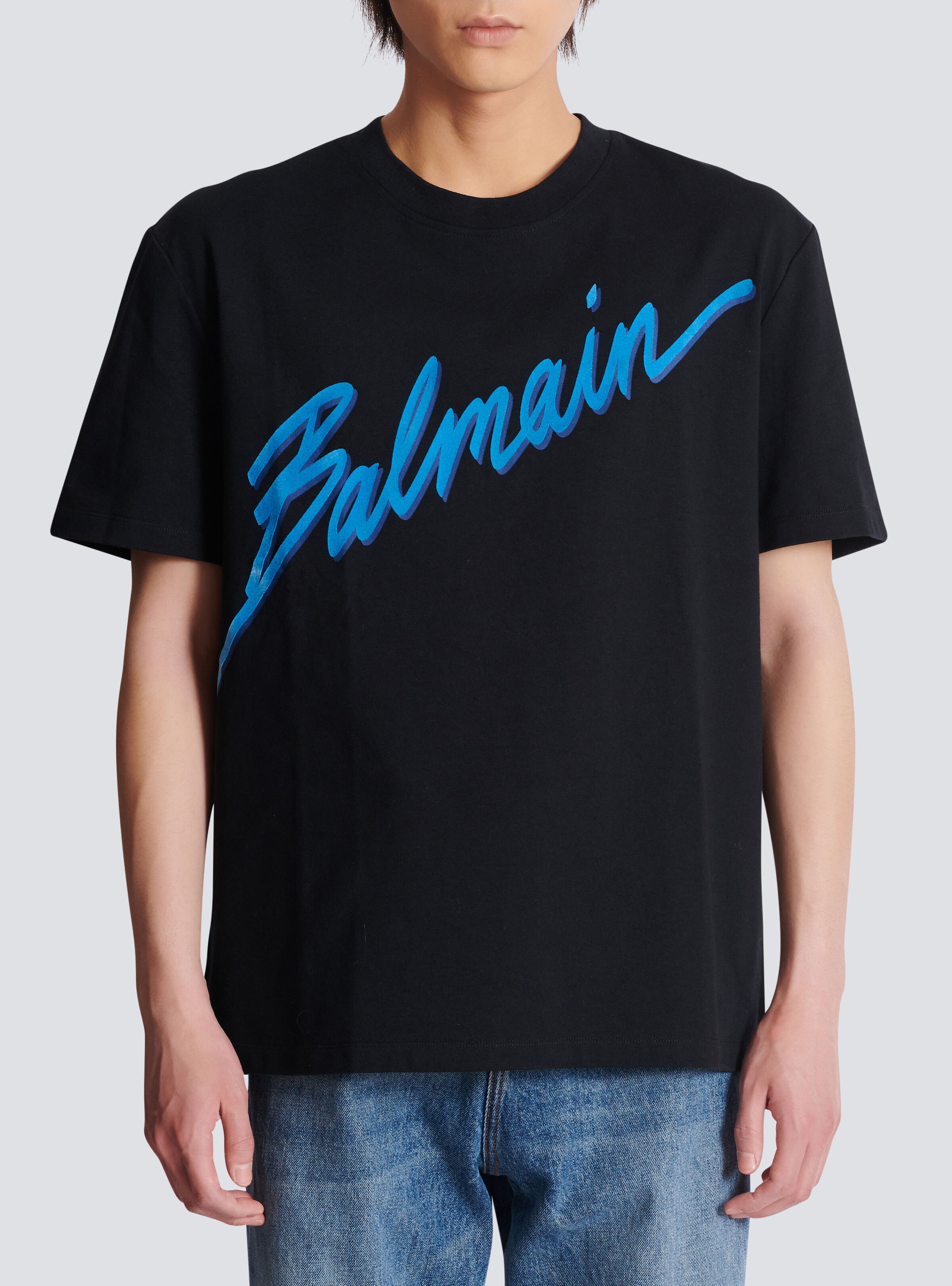 Balmain Lettre flocked T-shirt - 5