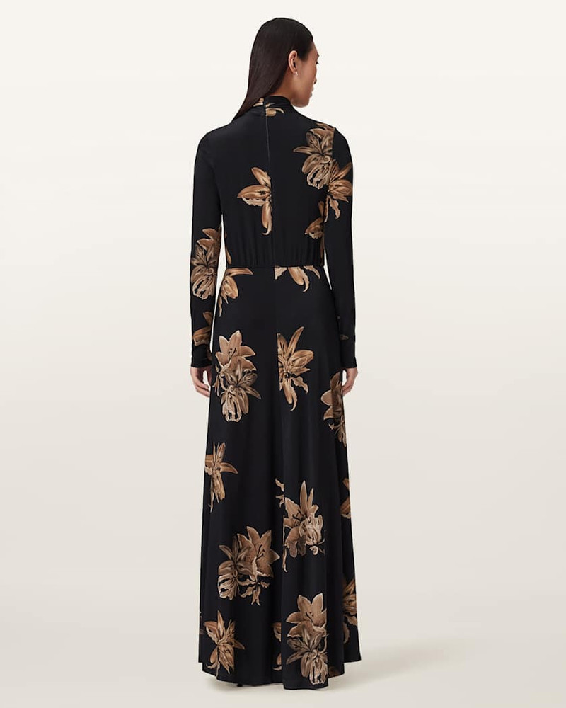MINA FLORAL A-LINE MAXI DRESS 5