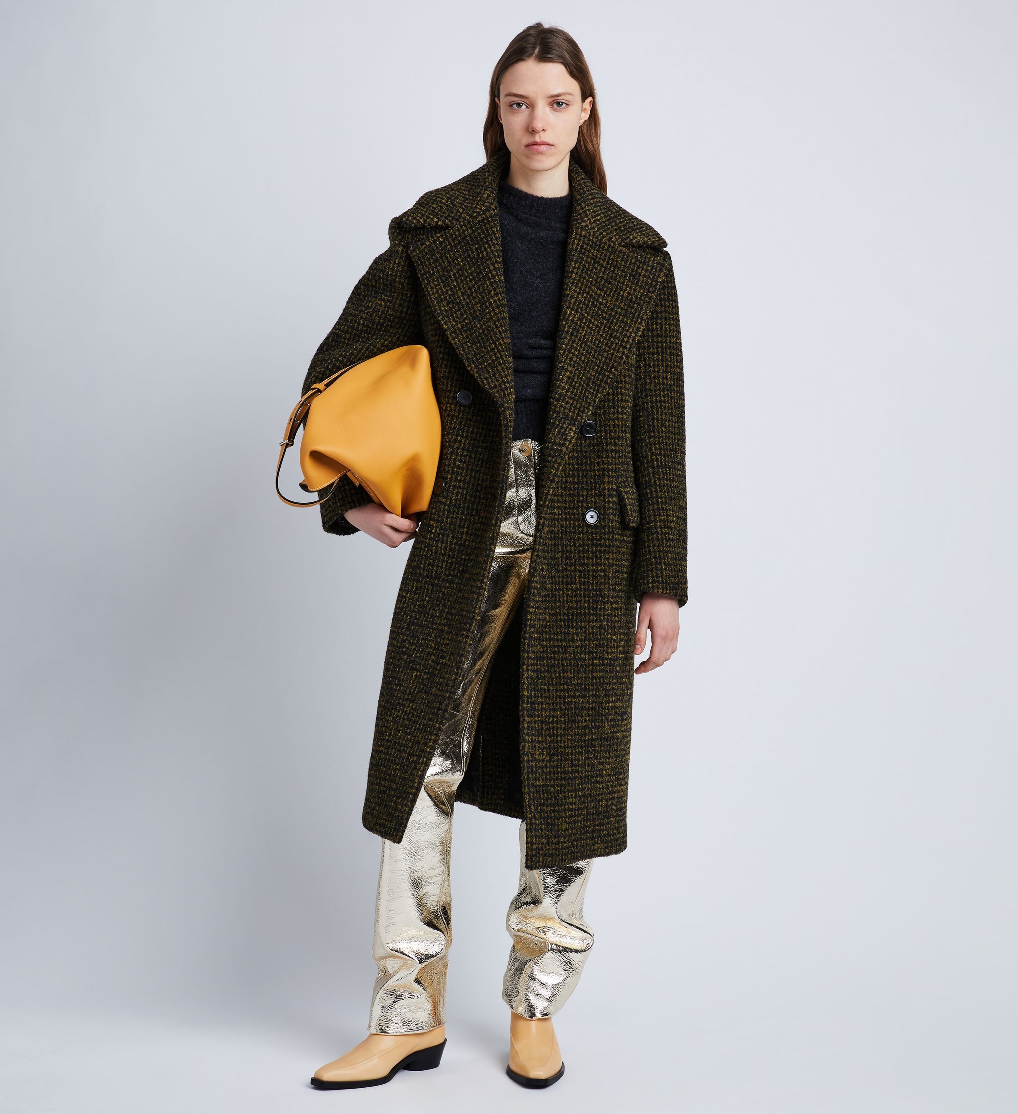 Melange Wool Boucle Coat - 2