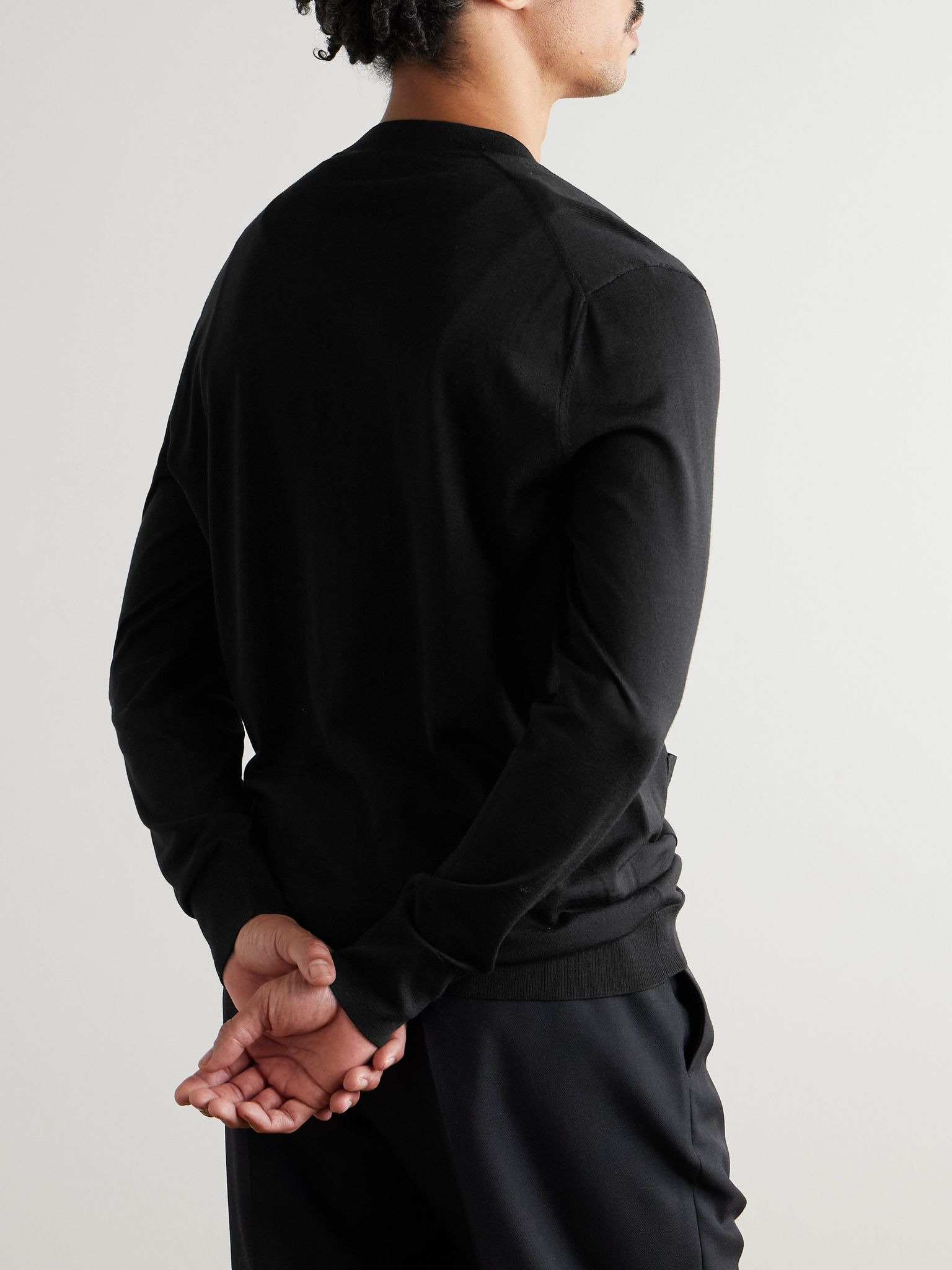 Wool Cardigan Black - 3