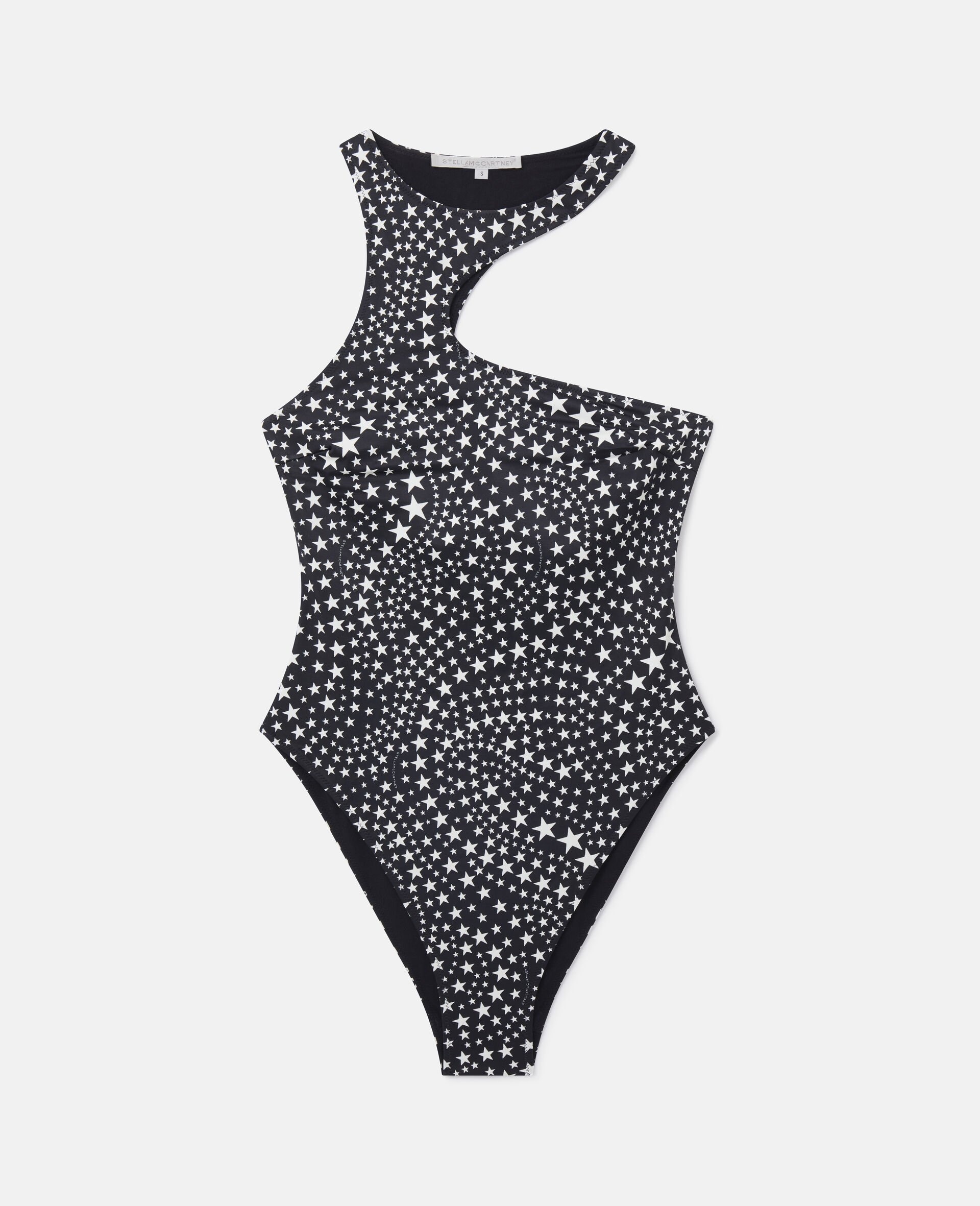 Star Print Cut-Out Swimsuit - 1