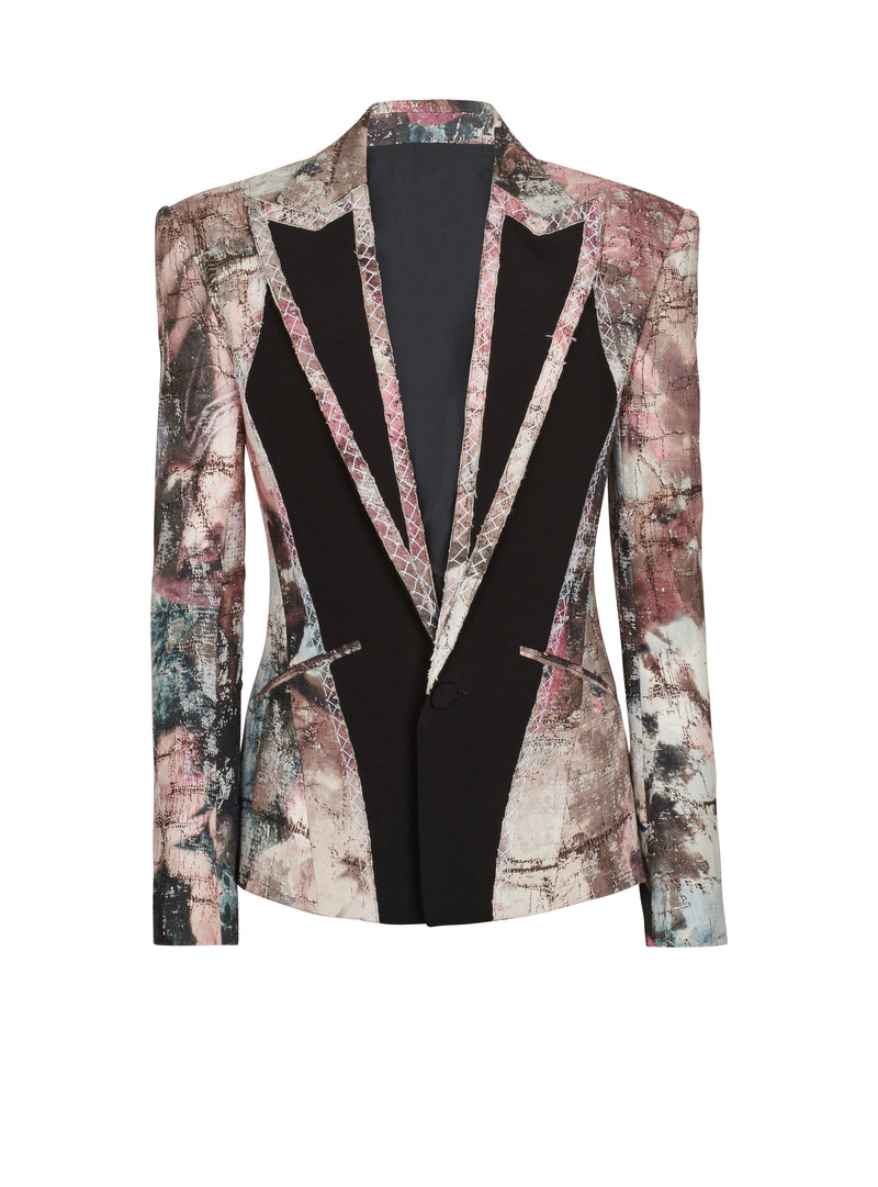 Pastel print cut-out jacket 1
