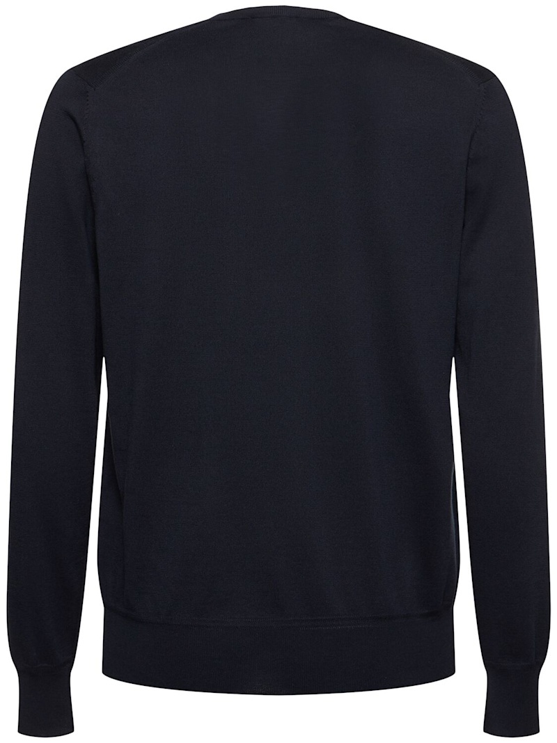 Pure cotton l/s crewneck knit sweater - 3