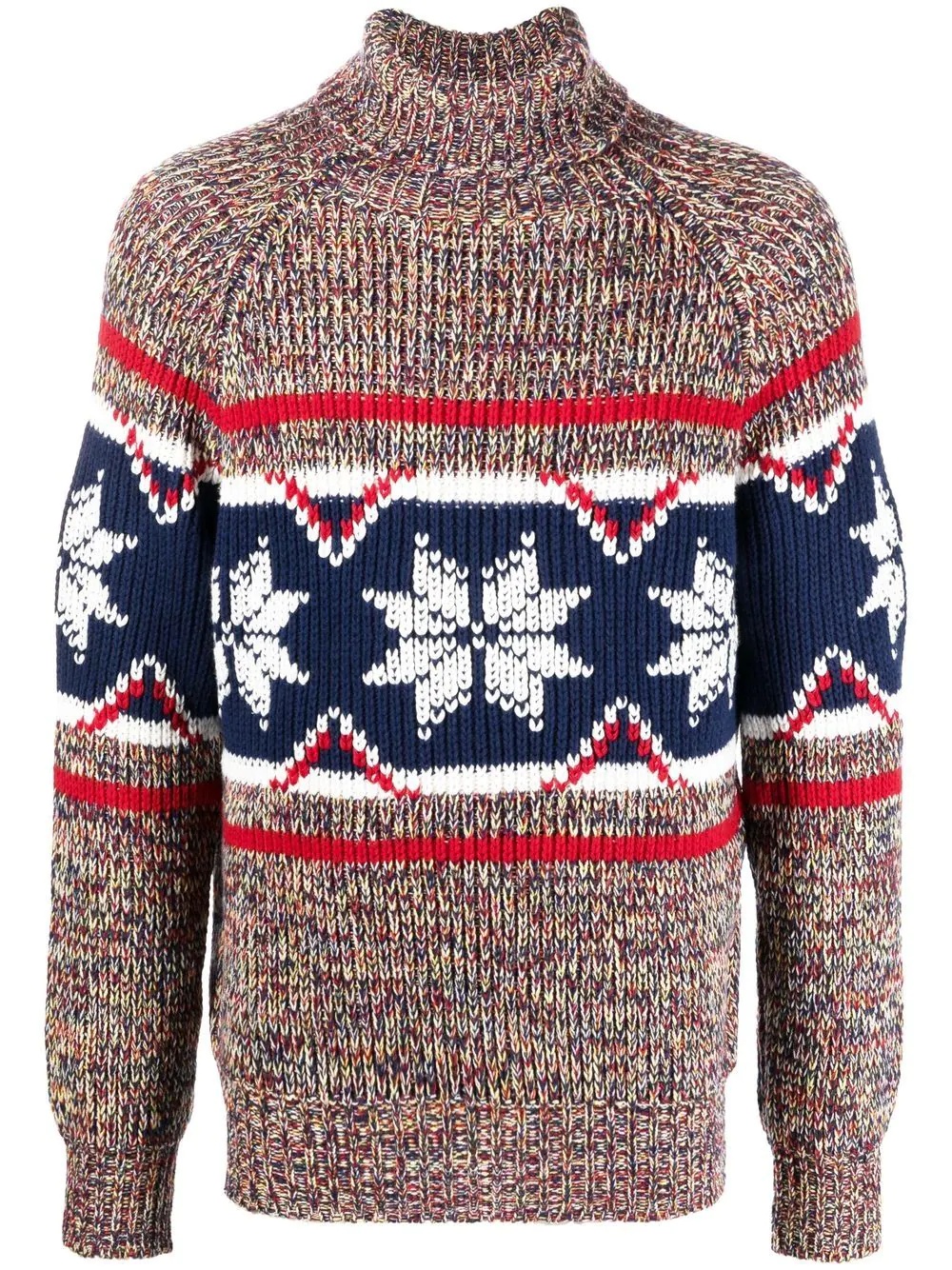 fairisle roll-neck jumper - 1