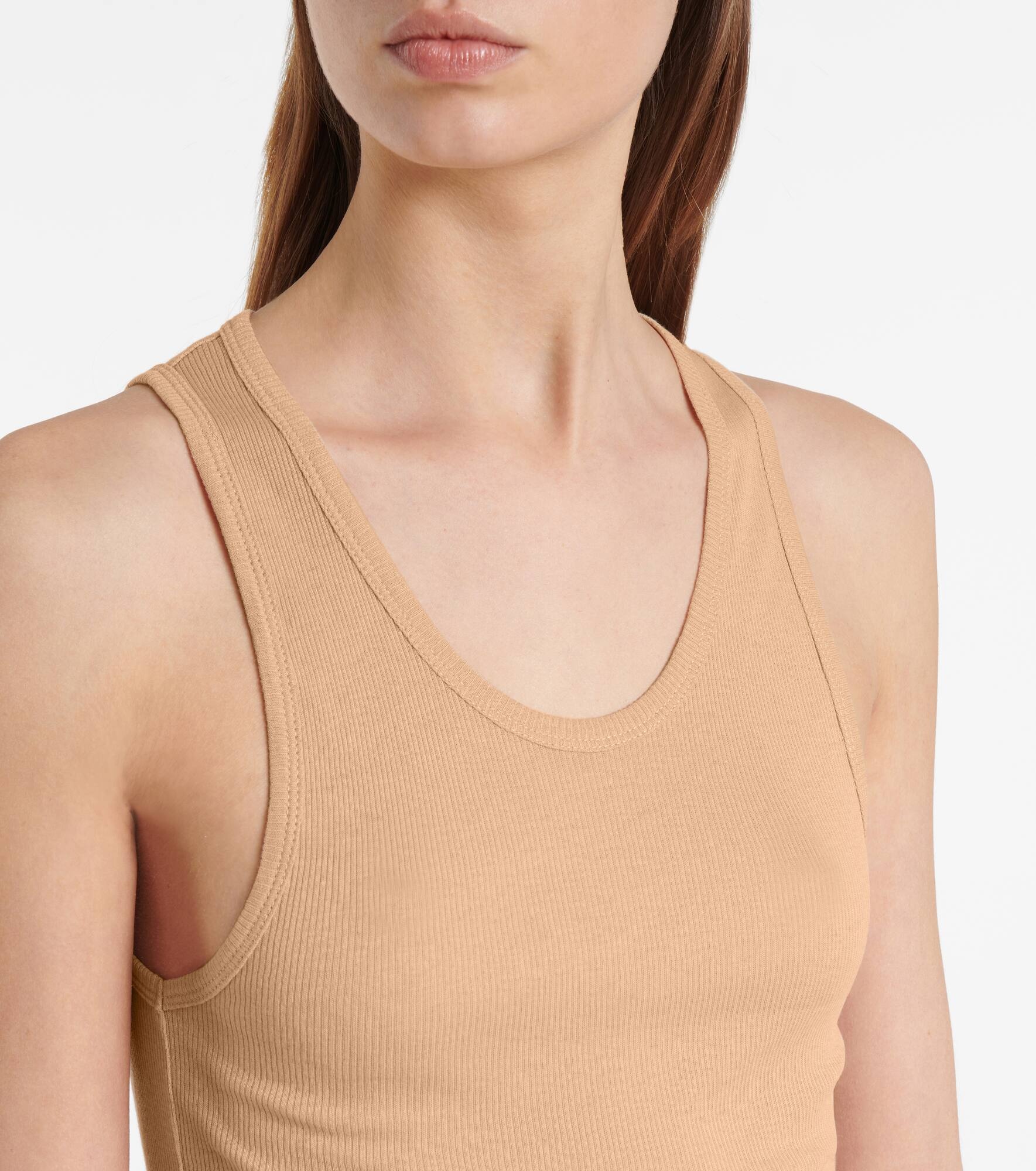 Ribbed-knit cotton tank top - 4
