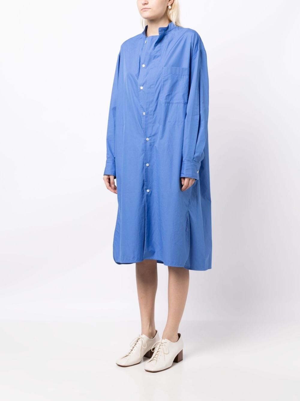 organic-cotton poplin shirtdress - 3