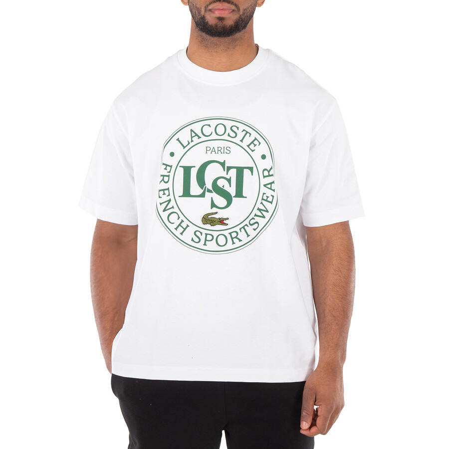 Lacoste Logo Print Crew Neck T-Shirt - 1