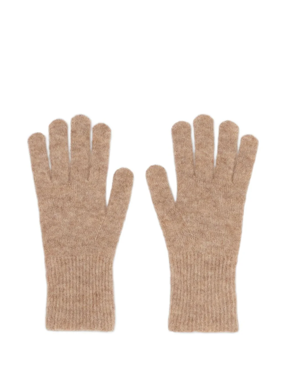ribbed-knit gloves - 1