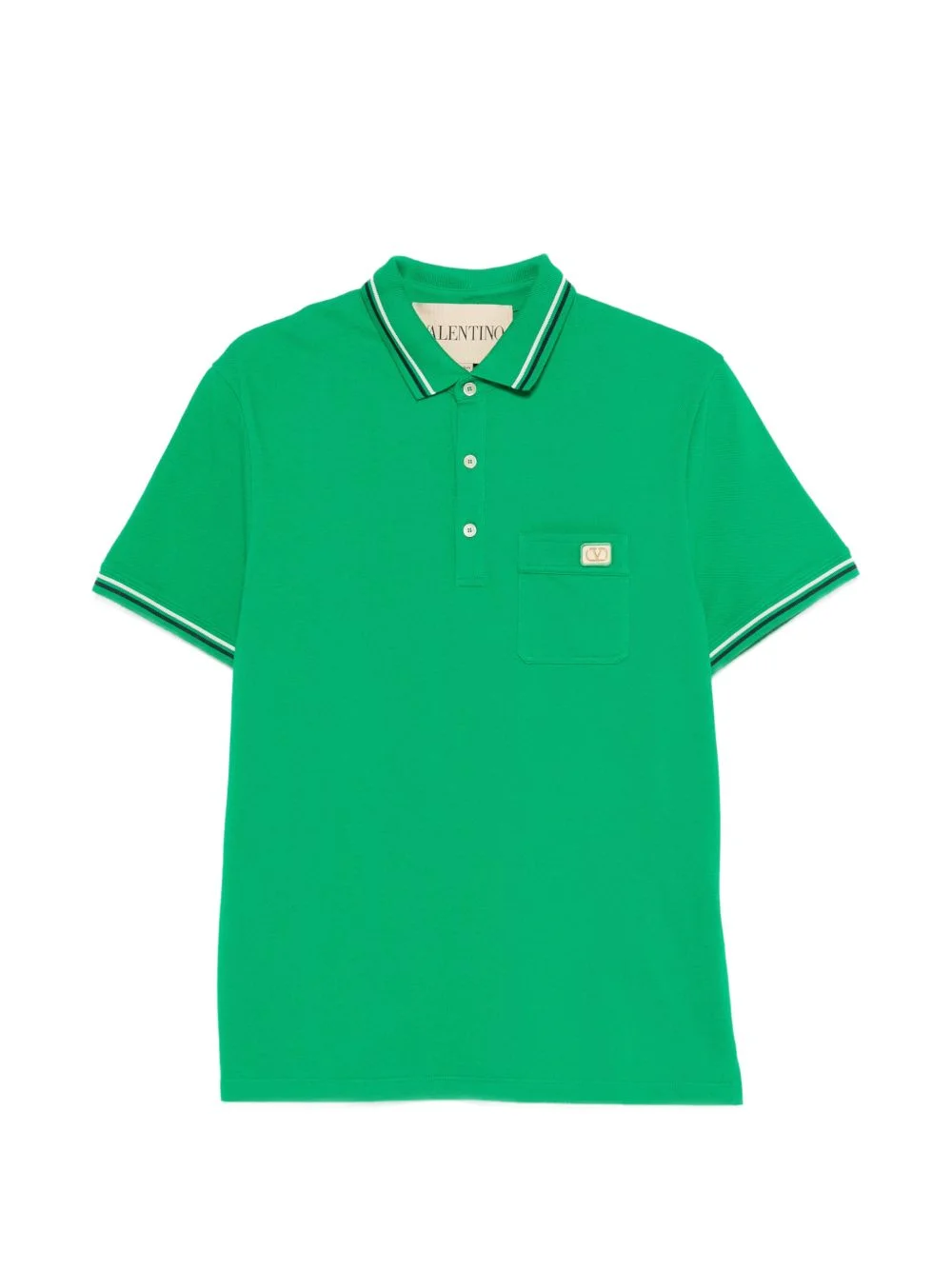 pocket trim polo T-shirt - 1