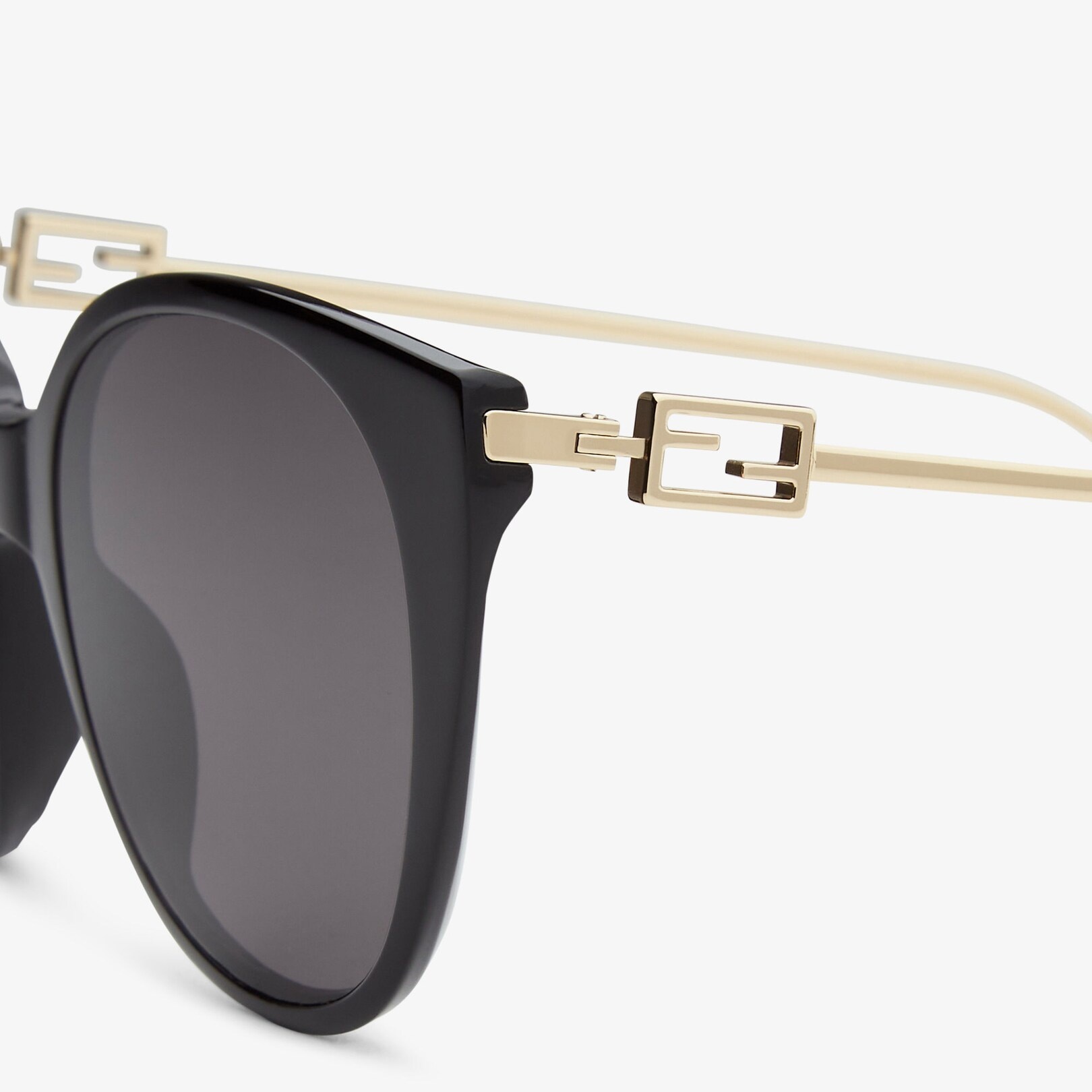 Black acetate and metal sunglasses - 3