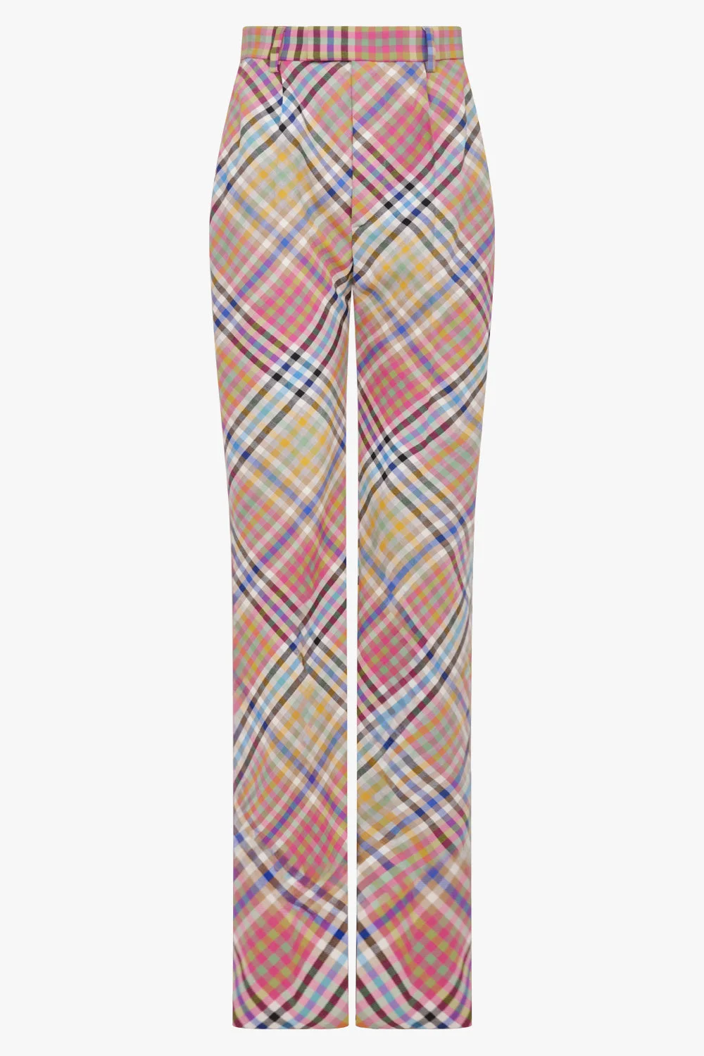 HEATHER CHECK RAY WIDE LEG PANT | MULTI - 1