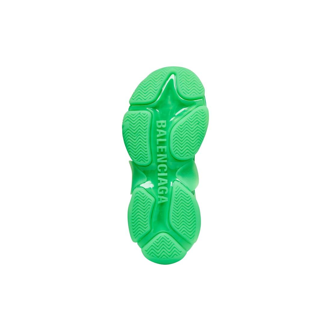 Women's Triple S Sneaker Clear Sole in Fluo Green - 7