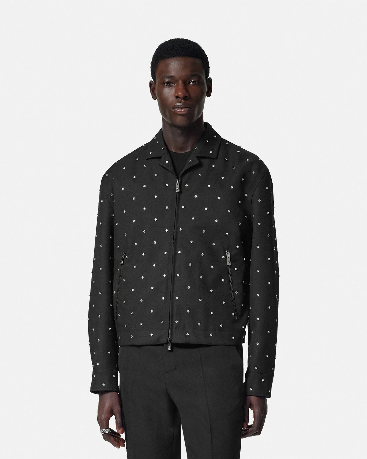 Cielo Stellato Wool Blouson Jacket - 4