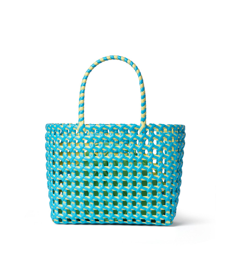 MSGM Woven tote bag with logo outlook
