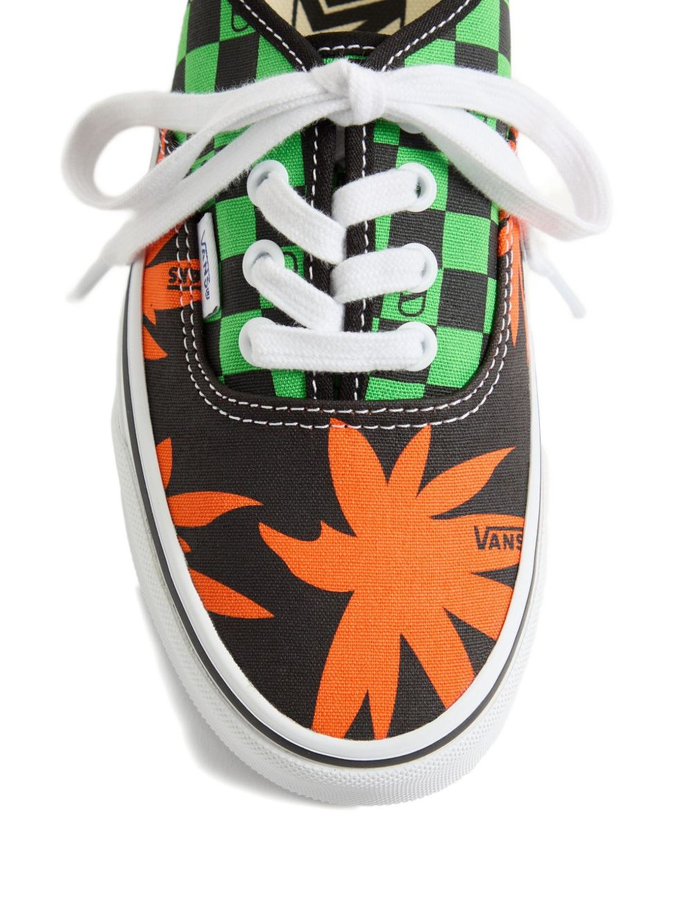 x Vans checkerboard tropical-leaf sneakers - 5