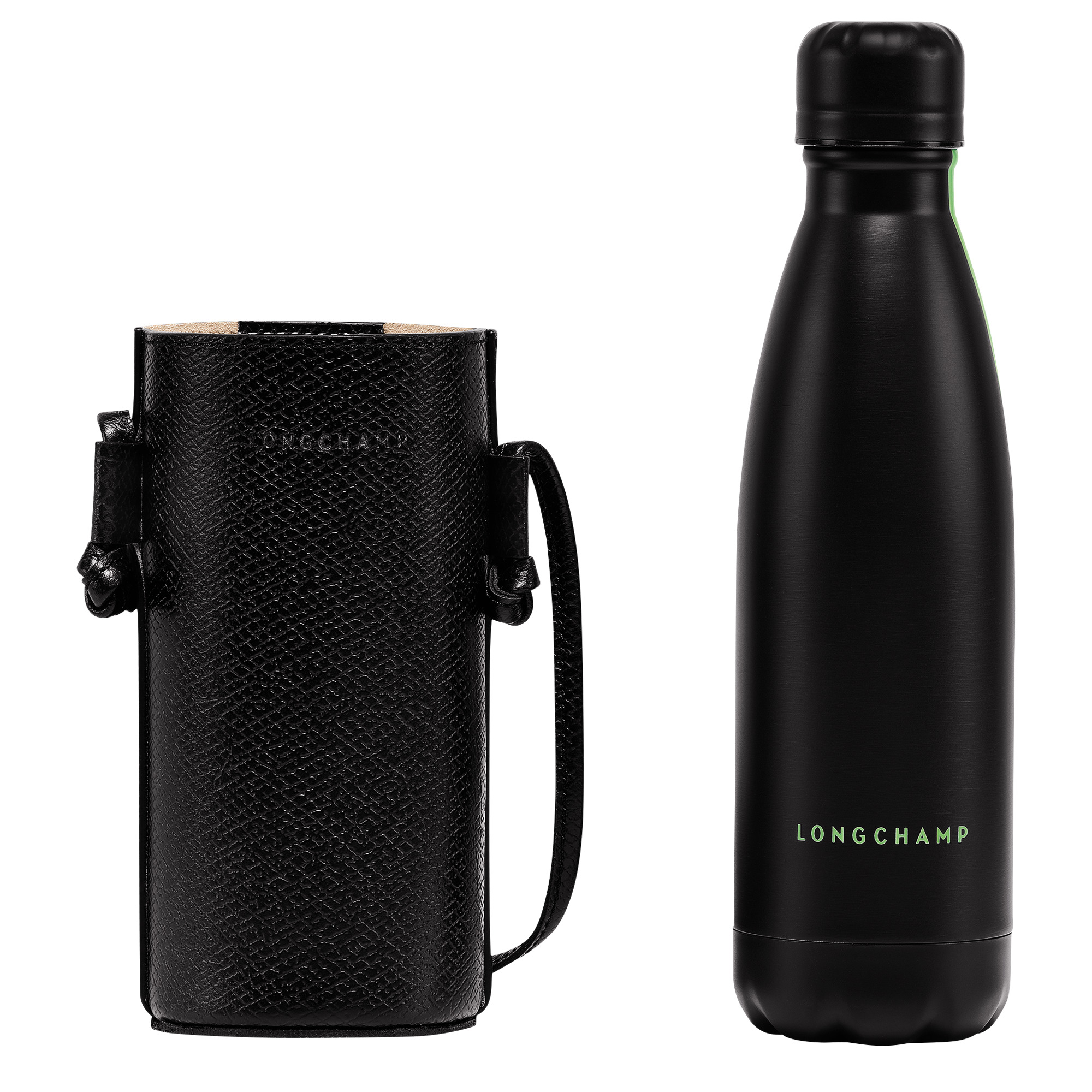 Épure Bottle holder Black - Leather - 4