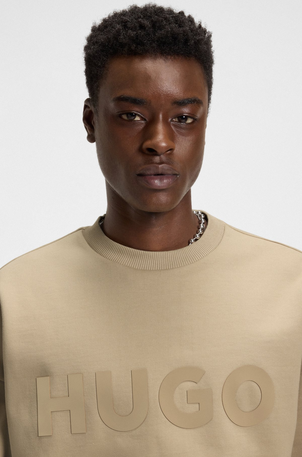 OVERSIZE-FIT SWEATSHIRT IN COTTON TERRY WITH LOGO PRINT - 3