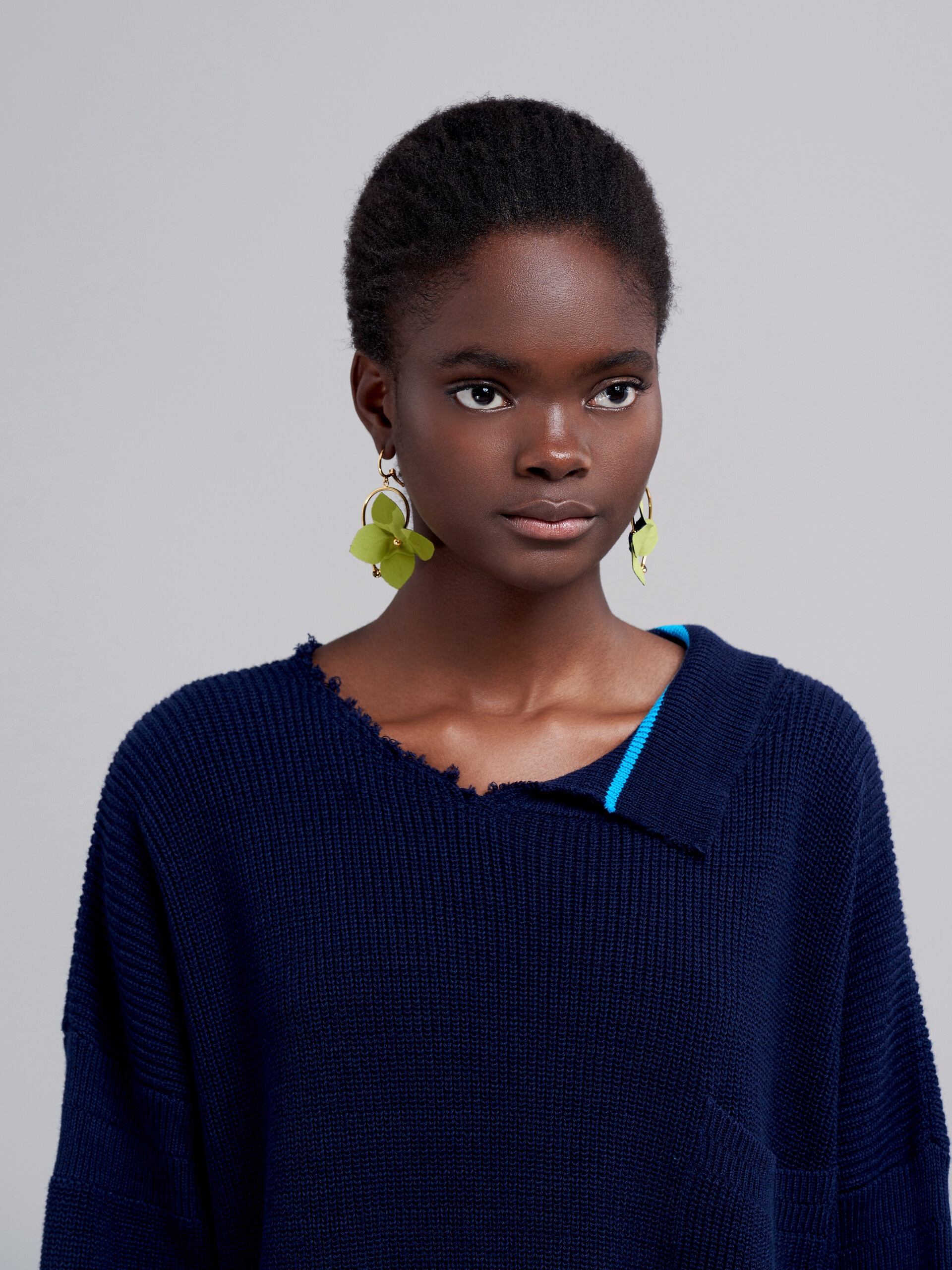 RIBBED BIO COTTON AND WOOL KNIT DRESS - 4