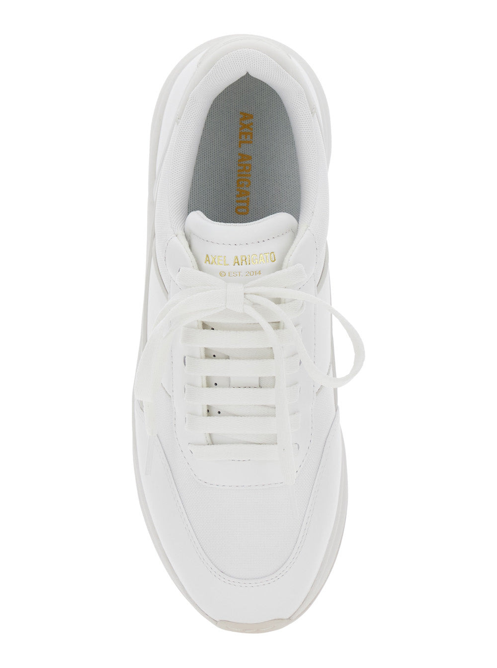 Axel Arigato Men 'Genesis Neo Runner' White Low Top Sneakers With Logo Lettering On Tongue And Heel  - 4