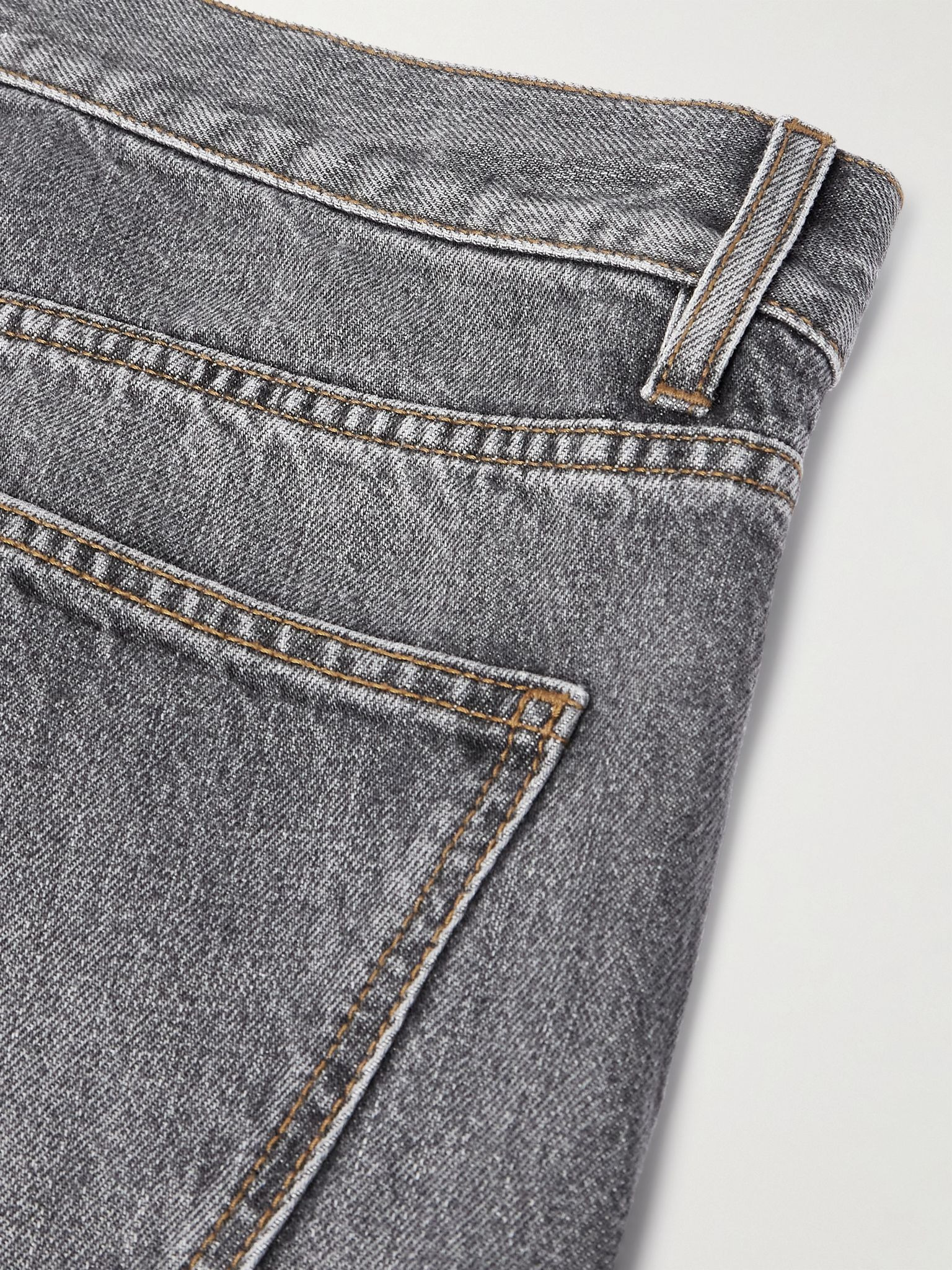 Slim-Fit Straight-Leg Jeans Gray - 5