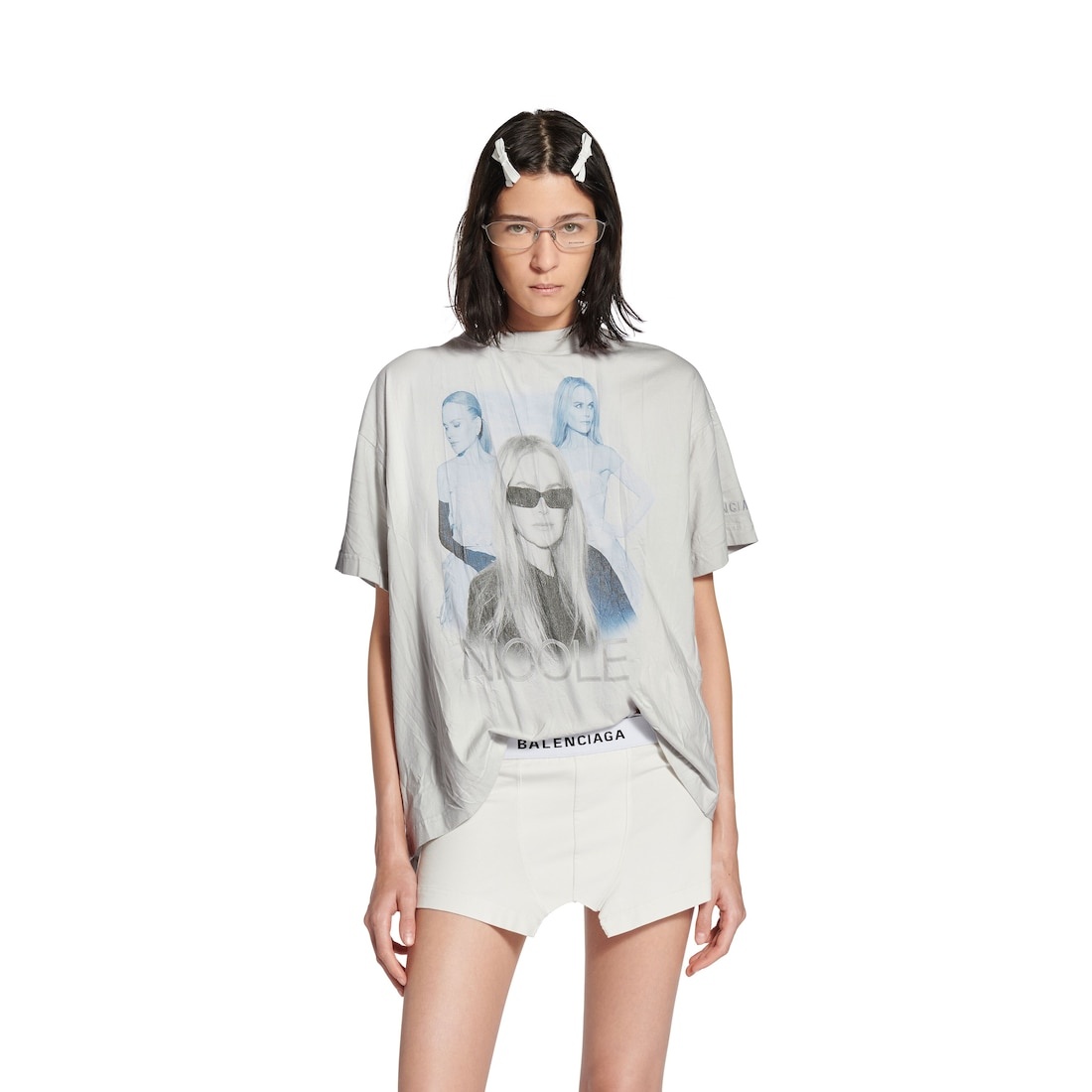 Nicole Boxy T-shirt in White - 6
