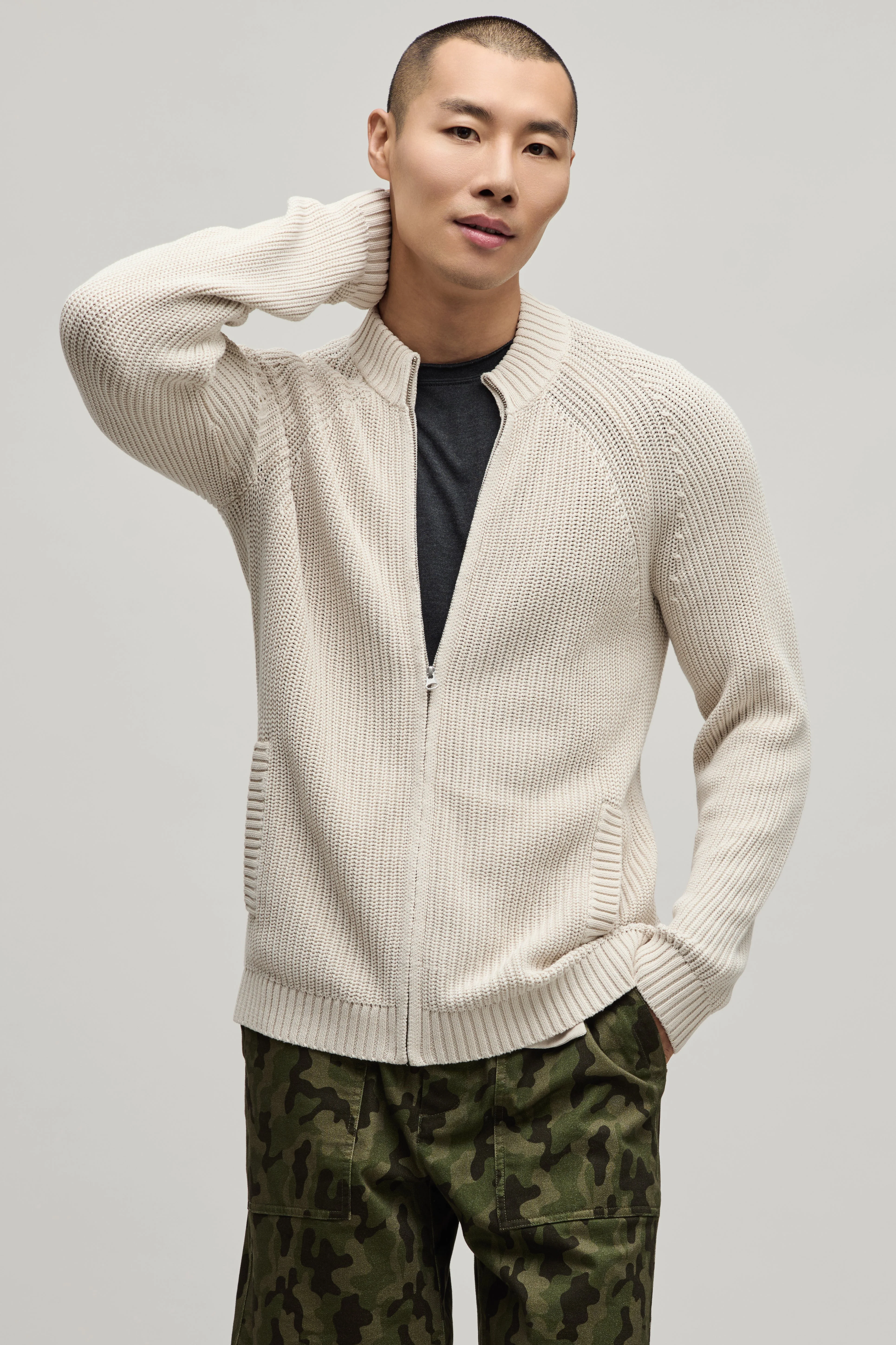 Sunbleach Zip Up Cardigan - 1