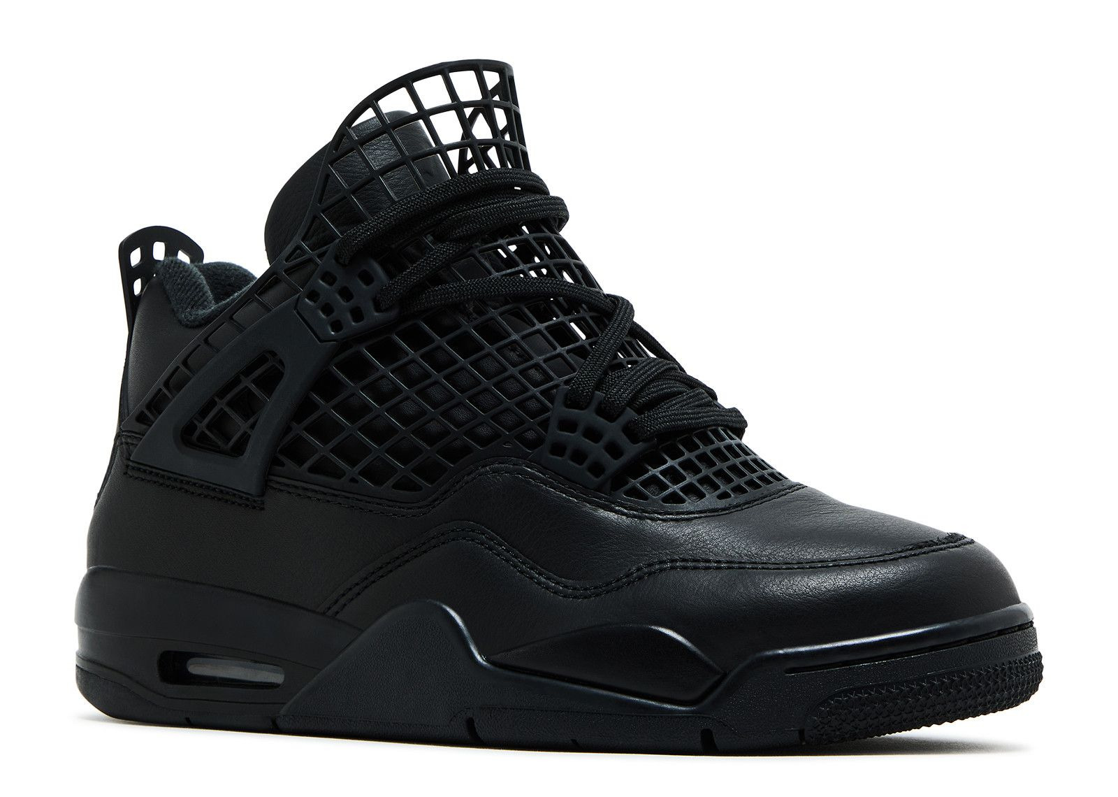 WMNS JORDAN 4 RETRO 'NET - BLACK' - 2