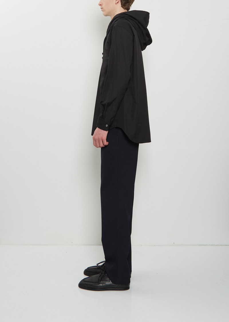 Comme des Garçons Homme Plus Cotton Double Hood Shirt — Black outlook