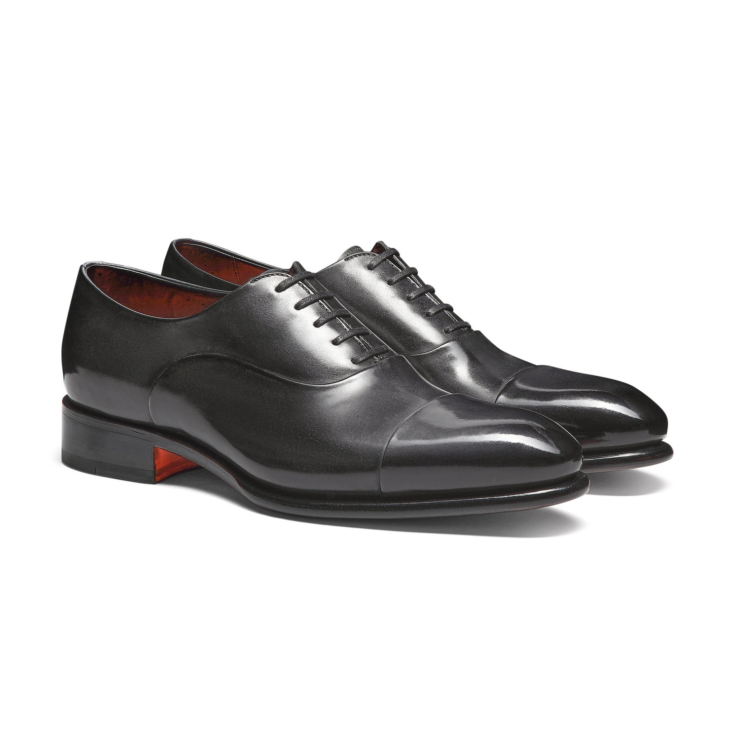 Men's grey leather Oxford shoe - 3