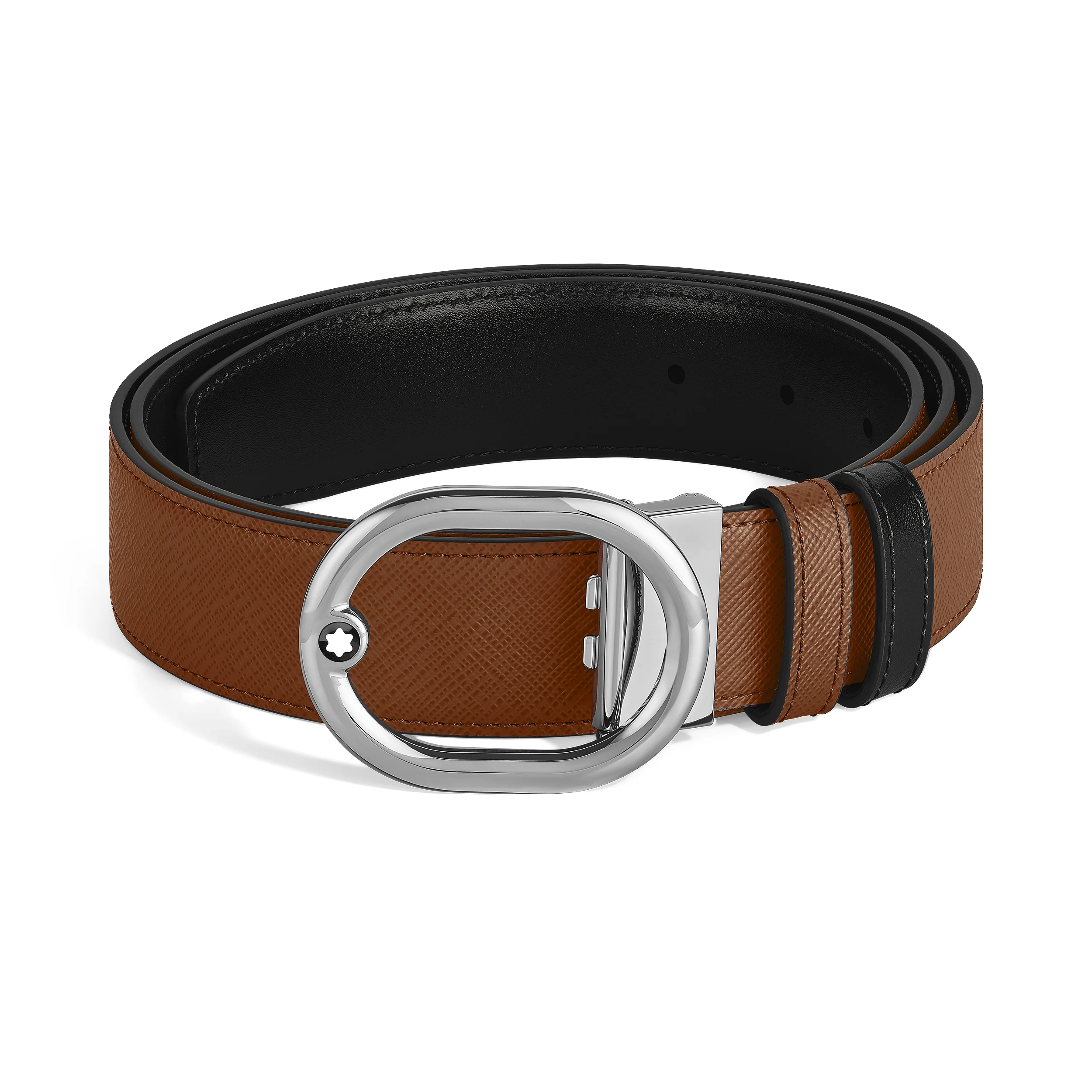 L'OVALE 35 MM REVERSIBLE BELT IN SARTORIAL LEATHER - 1