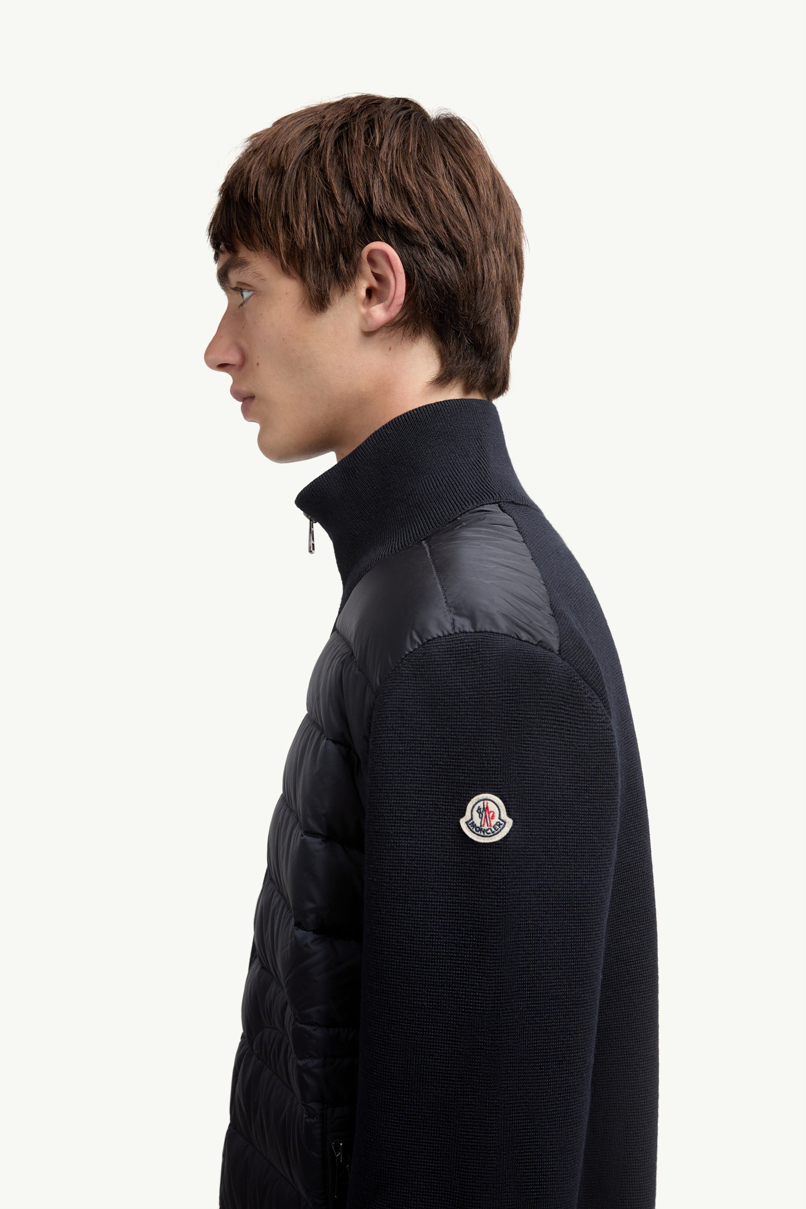 Padded Zip-Up Cardigan - 4