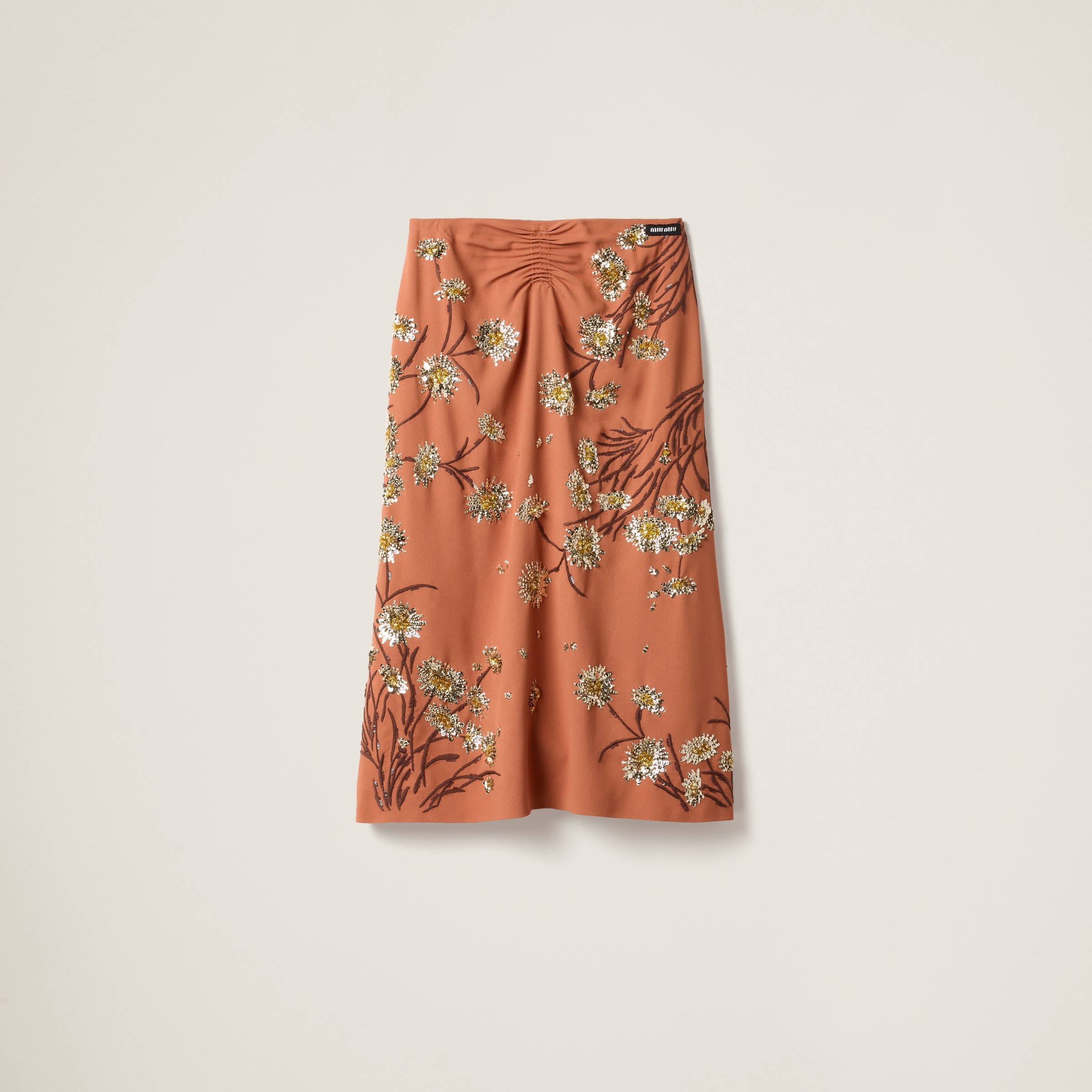 Embroidered sablé midi-skirt - 1