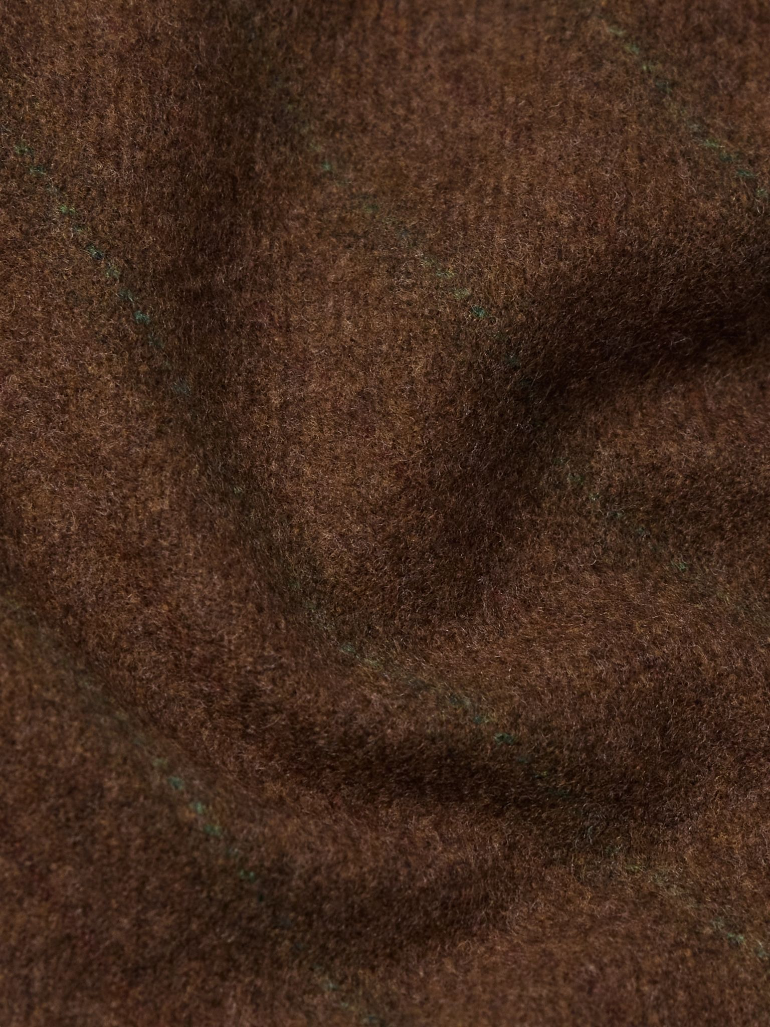 Striped Fringed Wool and Cashmere-Blend Twill Scarf Brown - 3