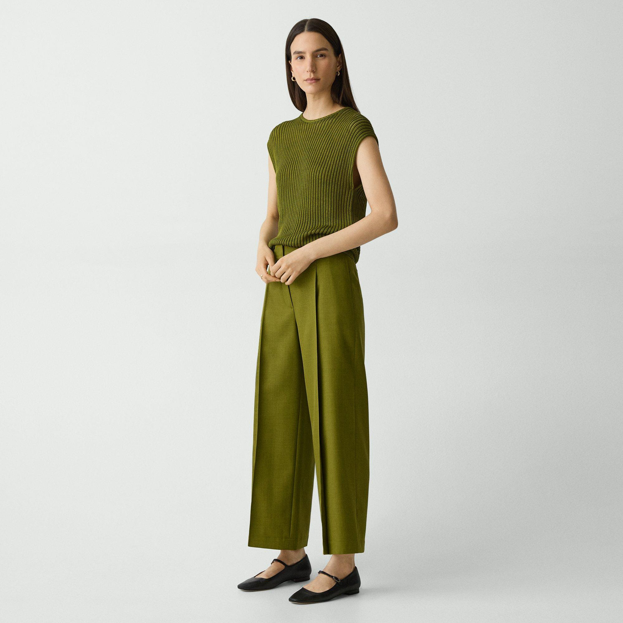 Deep Pleat Pant in City Twill - 3