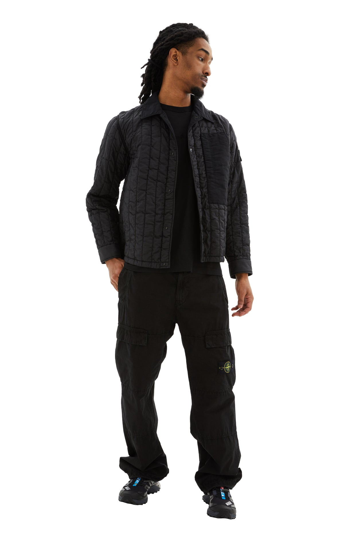 QUILTED NYLON TELA JACKET (BLACK) - 1