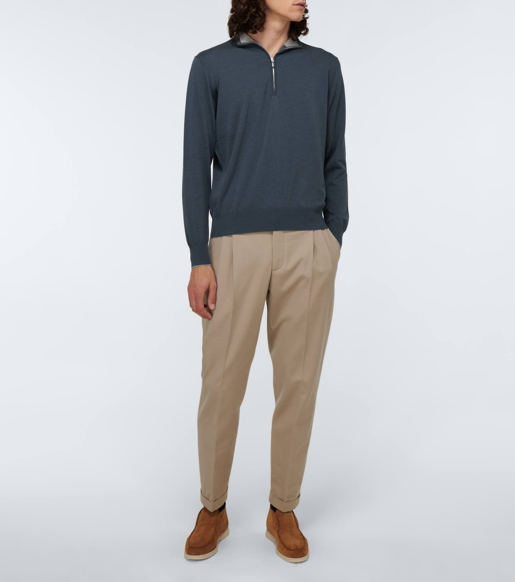 Mezzocollo cotton and silk sweater - 2