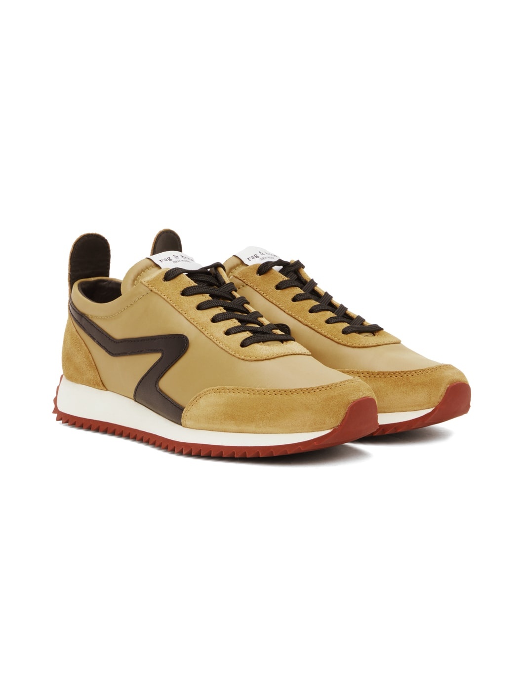Tan Retro Runner Sneakers - 4