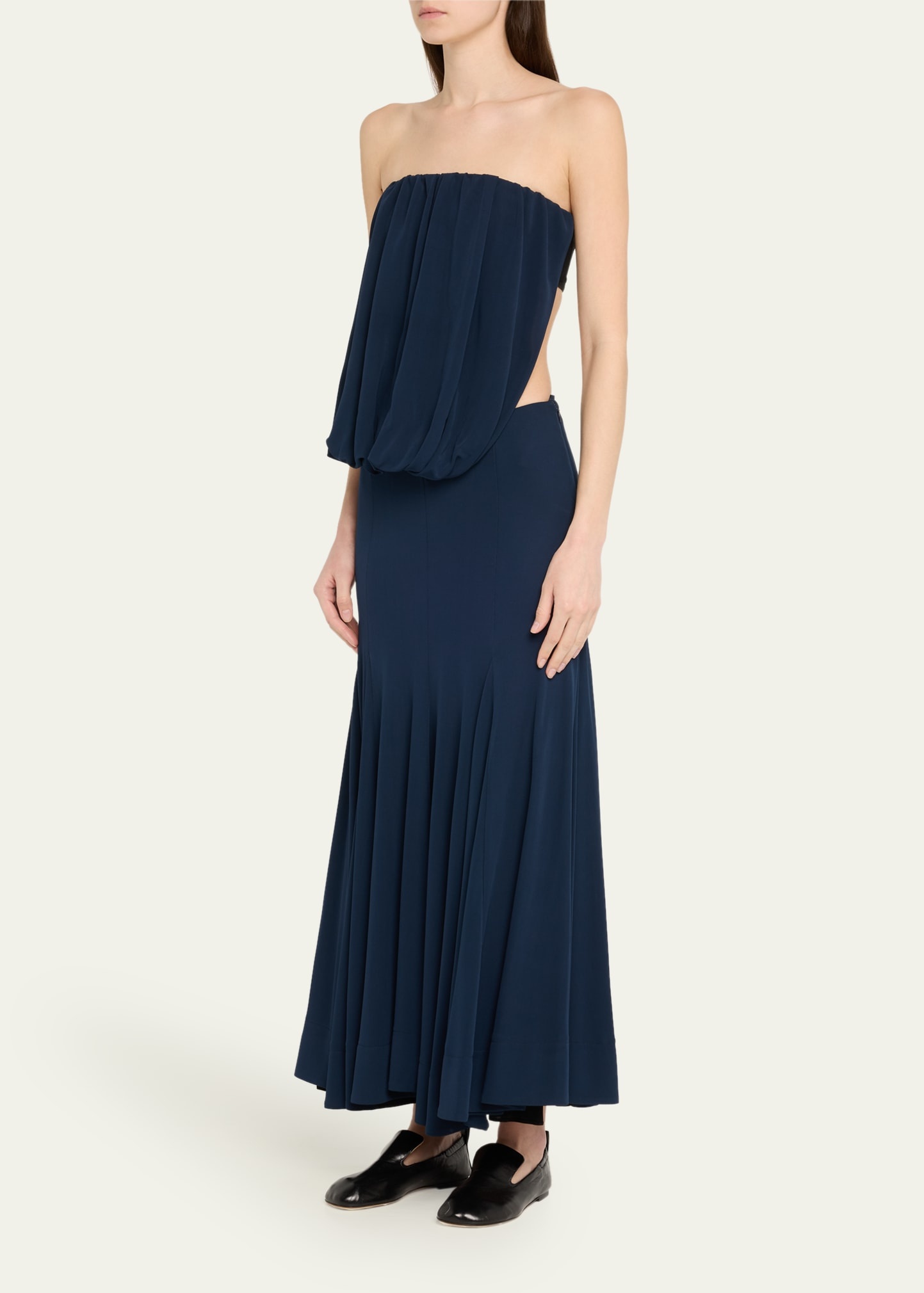 Yael Draped Strapless Matte Jersey Dress - 4