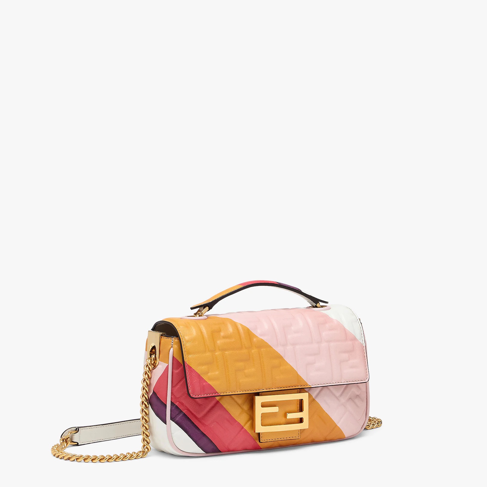Iconic medium Baguette bag with chain, made of soft, nappa leather with a three-dimensional texture  - 2