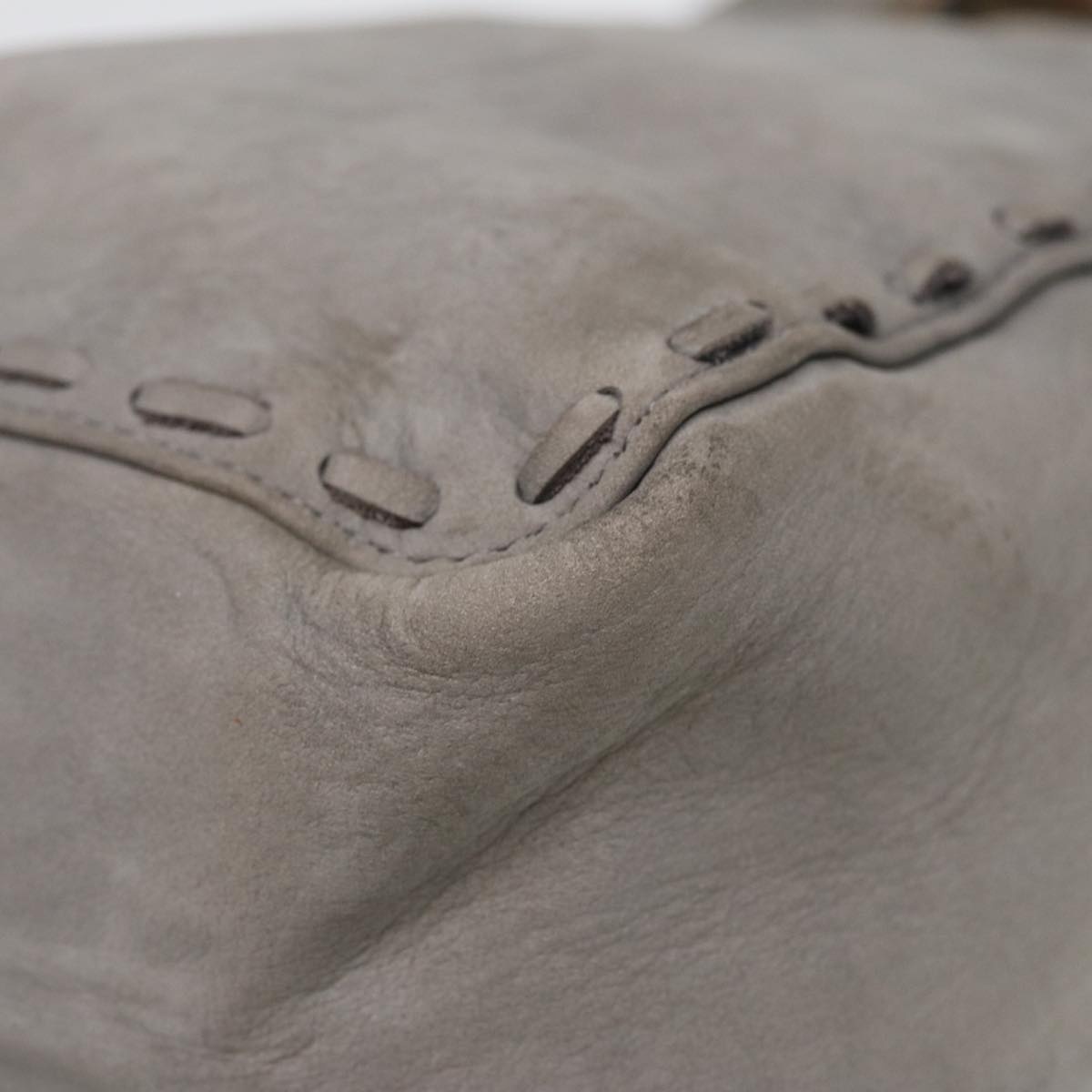 Burberry Hand Bag Leather Gray Silver - 14