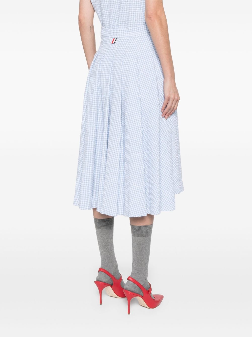 pleated tweed midi skirt - 4